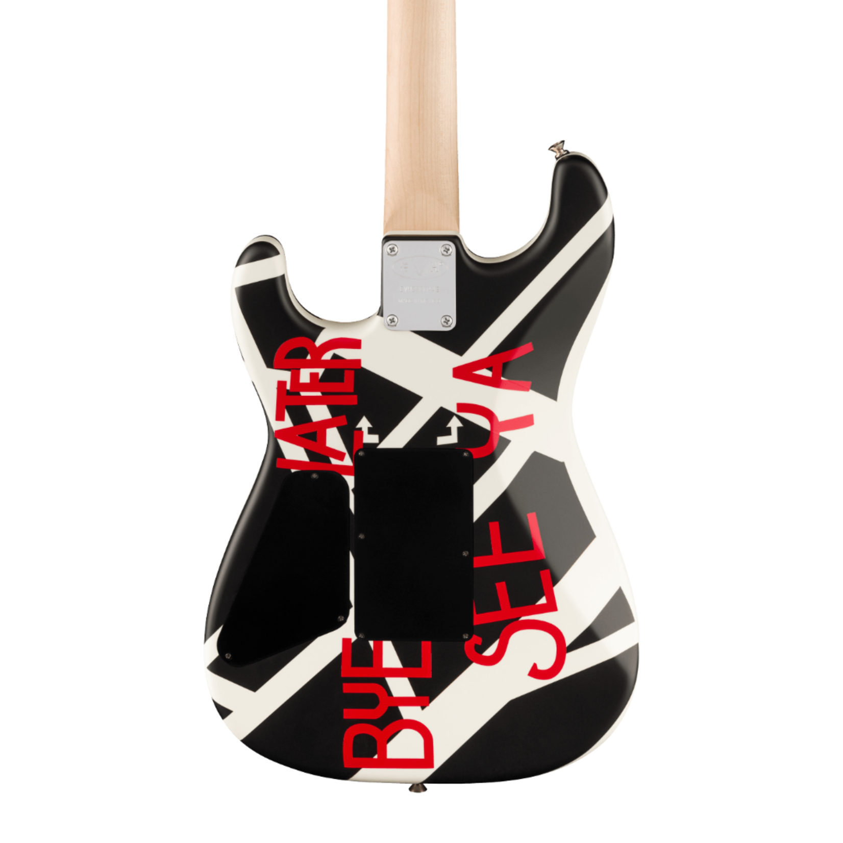 EVH Striped Series Circles, Maple Fingerboard W/Gig Bag - White and Black