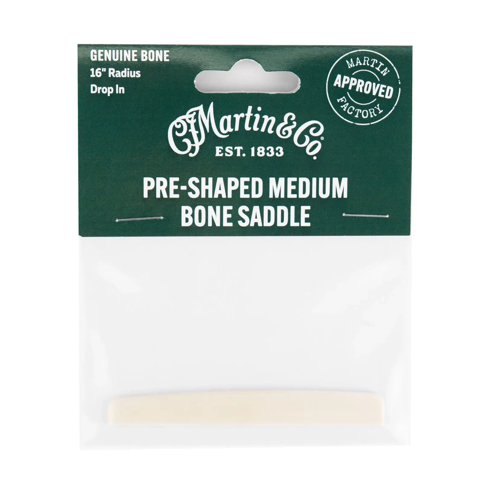 Martin Pre-shaped Bone Acoustic Guitar Saddle