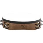 Meinl Meinl Percussion TAH2WB Headed Wood Tambourine - Double Row, Steel Jingles