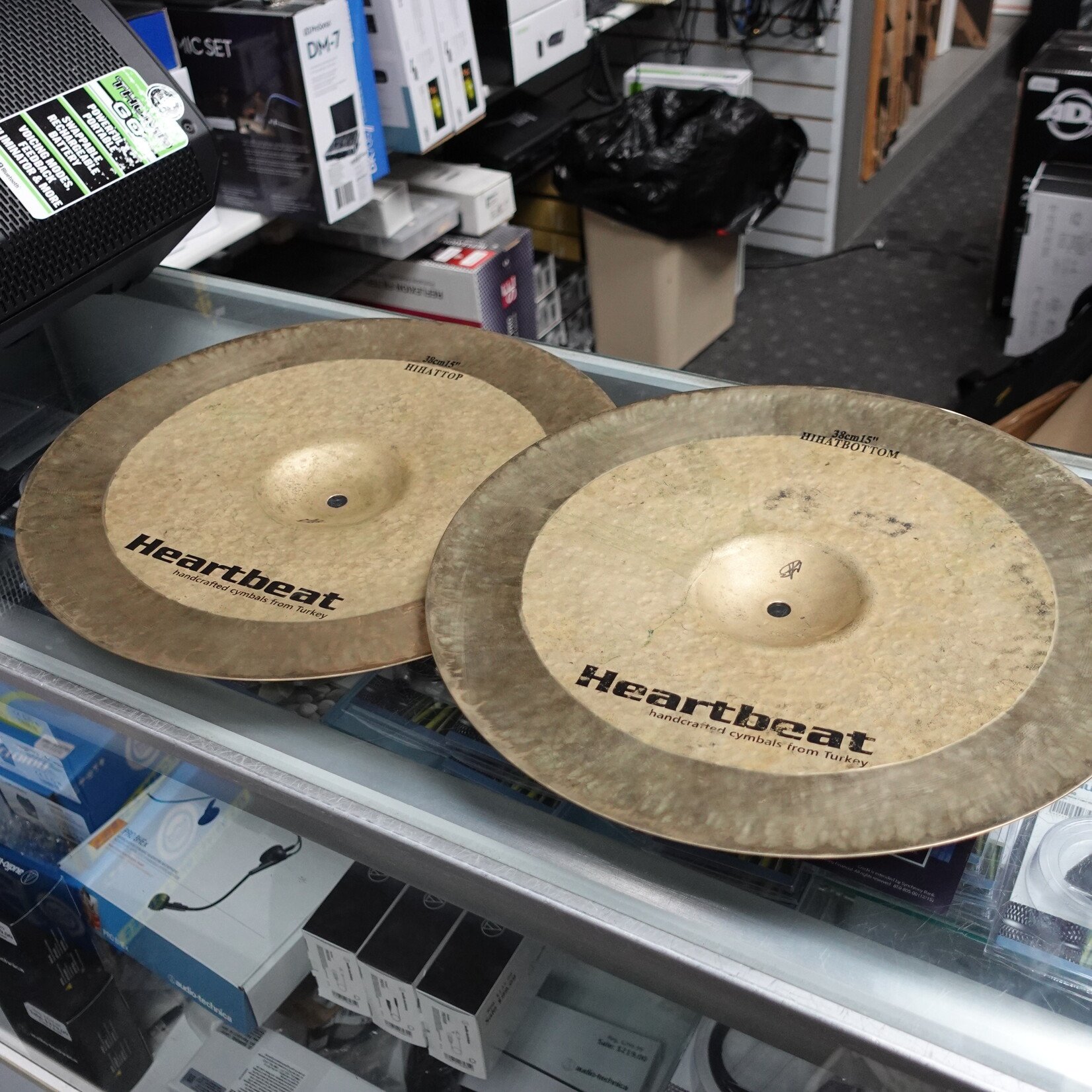 Heartbeat Custom 15" Hi-Hat Cymbals - Pair (Used)