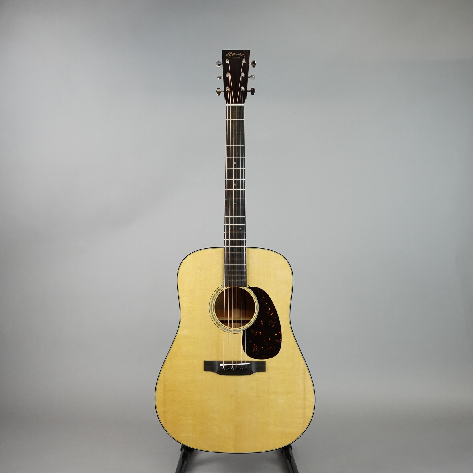 Martin D-18 Satin Standard Series Acoustic Guitar W/Case - Satin Natural with Aging Toner