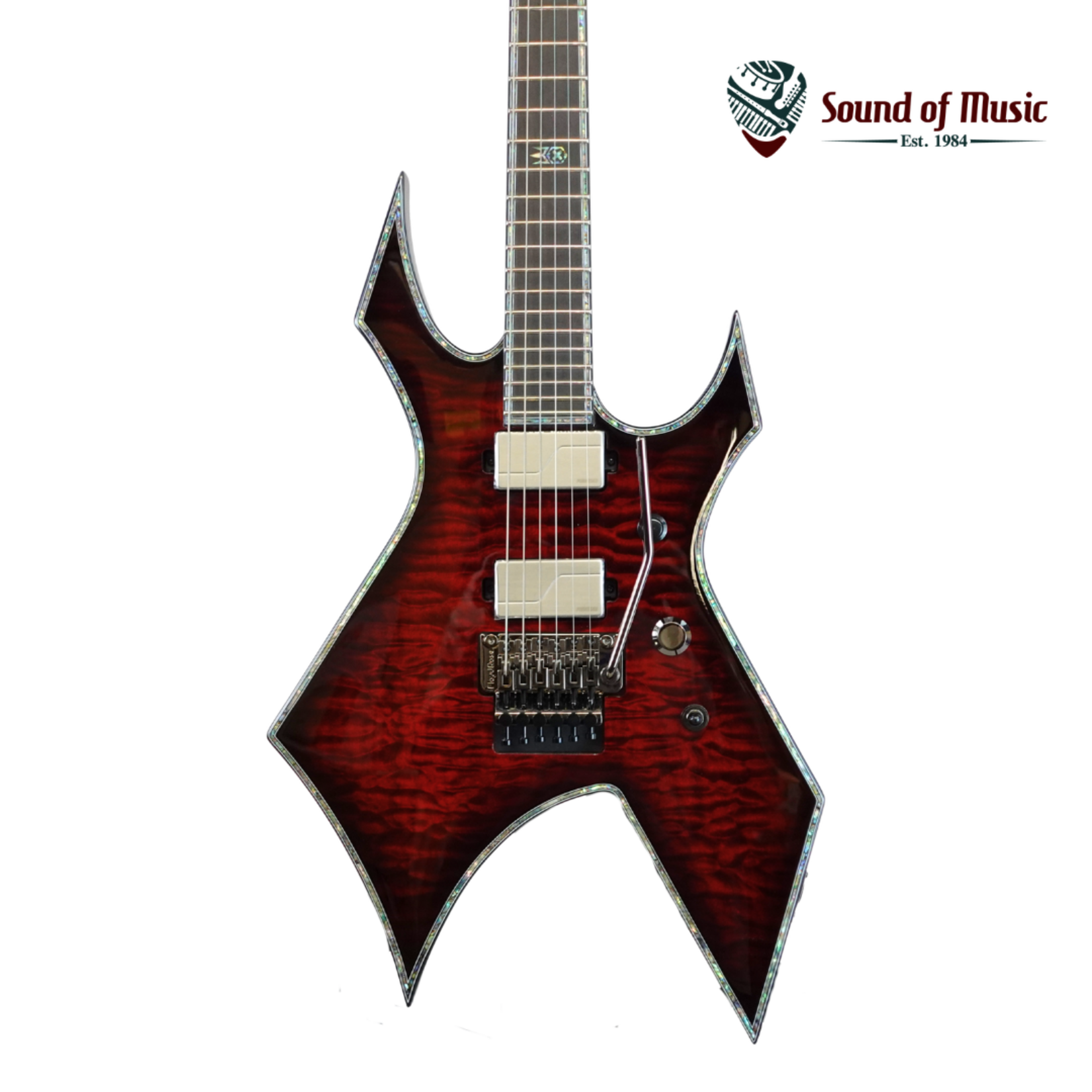 B.C. Rich Warlock Extreme Exotic Electric Guitar W/Floyd Rose - Black Cherry