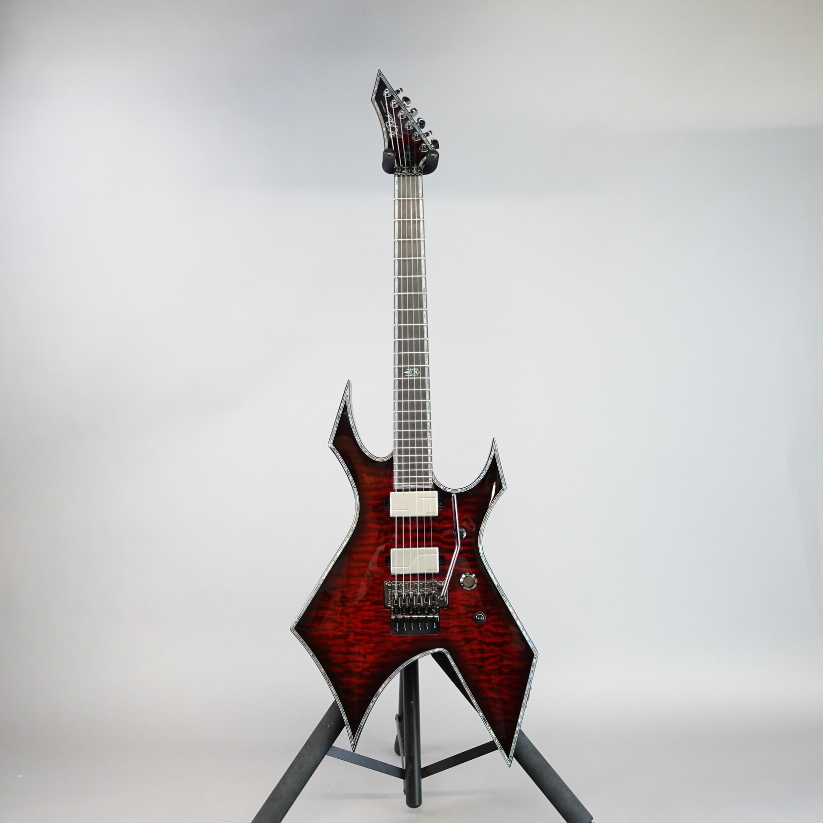 B.C. Rich Warlock Extreme Exotic Electric Guitar W/Floyd Rose - Black Cherry