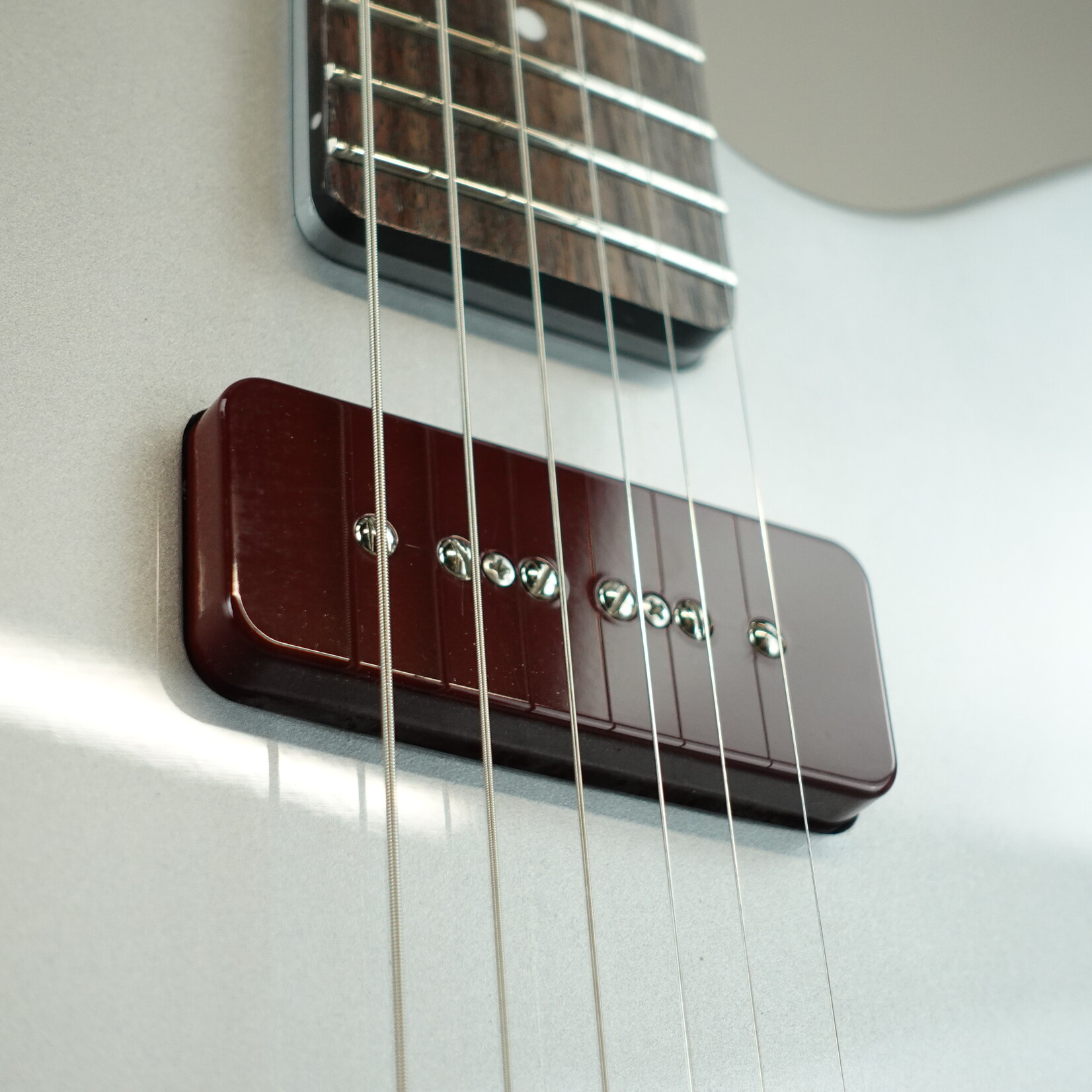Danelectro Dan O. Mano Electric Guitar - Silver