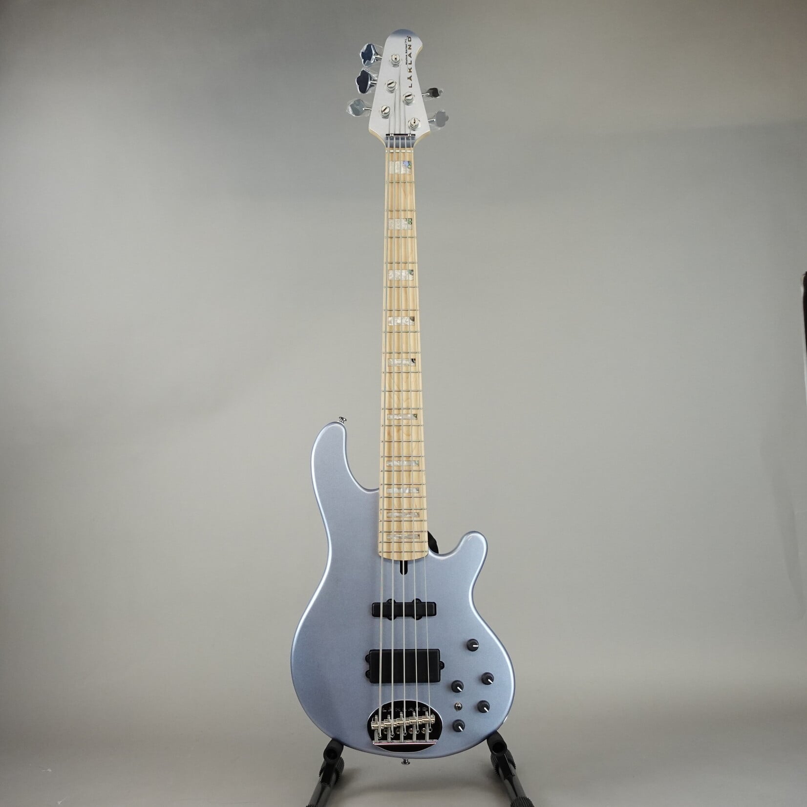 Lakland 55-02 Deluxe Bass Guitar - Ice Blue Metallic with Maple Fingerboard