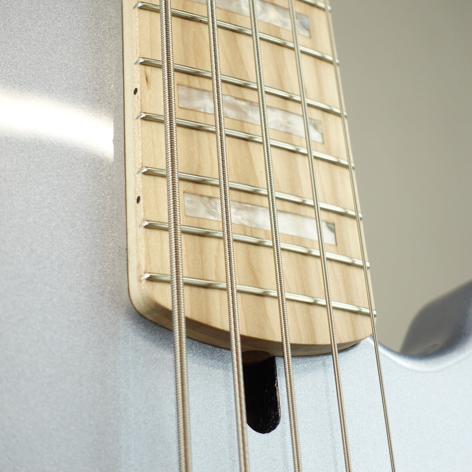 Lakland 55-02 Deluxe Bass Guitar - Ice Blue Metallic with Maple Fingerboard