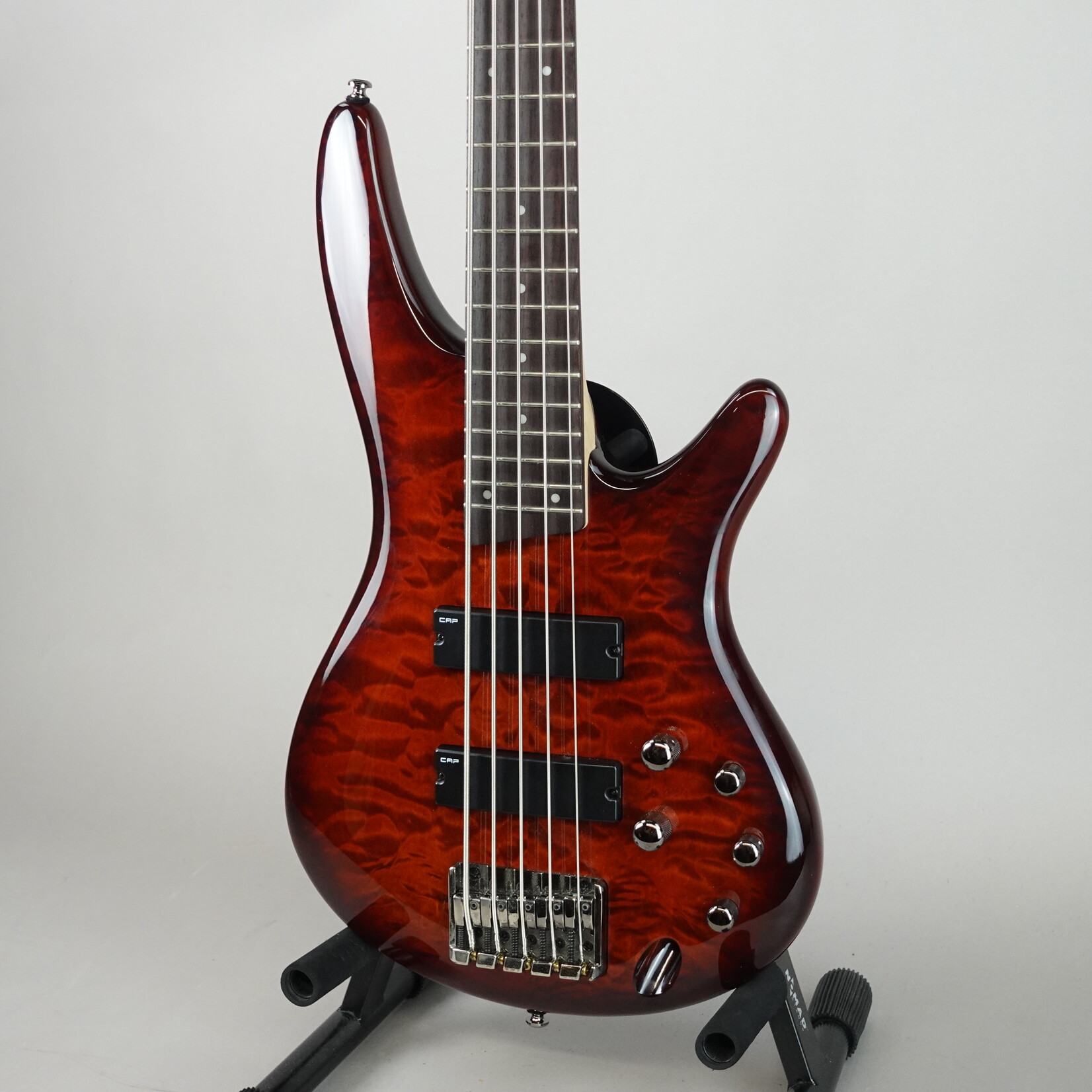 Ibanez SR405QM 5-String Electric Bass - Char Brown Burst (Used)