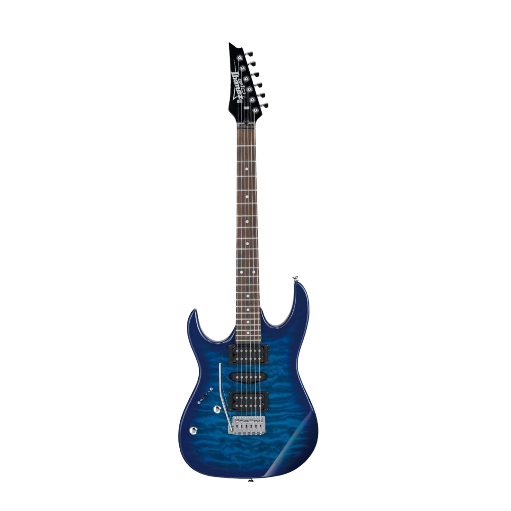 Ibanez Gio GRX70QAL Left-Handed Electric Guitar - Transparent Blue Burst