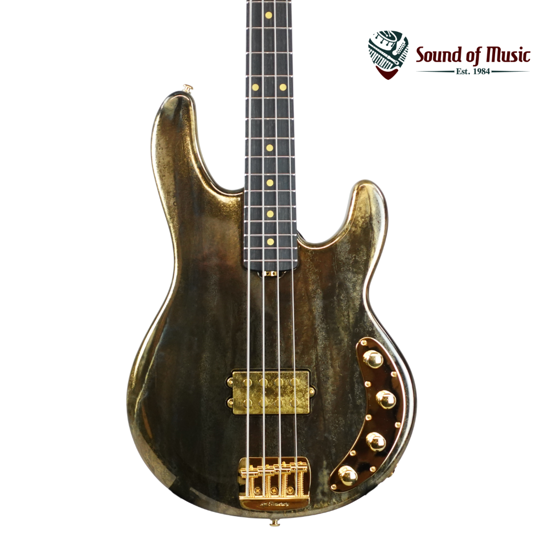 Ernie Ball Music Man 50th Anniversary StingRay Electric Bass Guitar W/Hardshell Case - Molten Gold