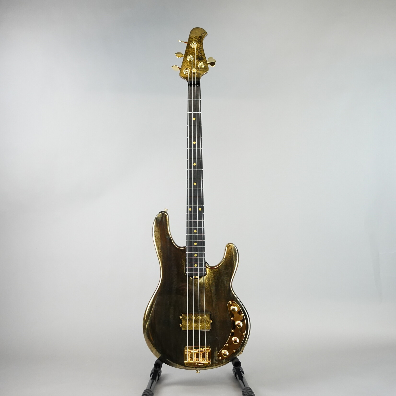 Ernie Ball Music Man 50th Anniversary StingRay Electric Bass Guitar W/Hardshell Case - Molten Gold