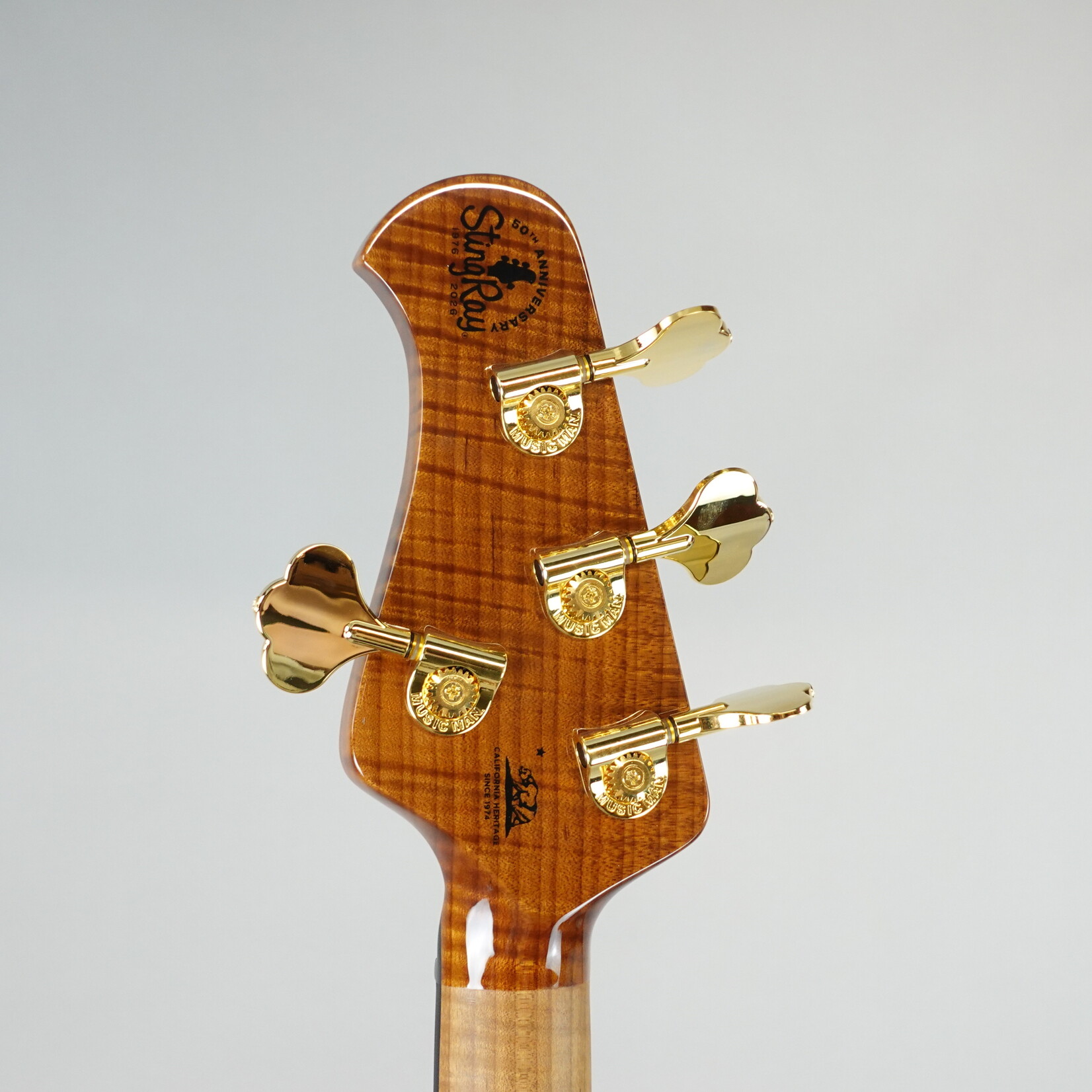 Ernie Ball Music Man 50th Anniversary StingRay Electric Bass Guitar W/Hardshell Case - Molten Gold