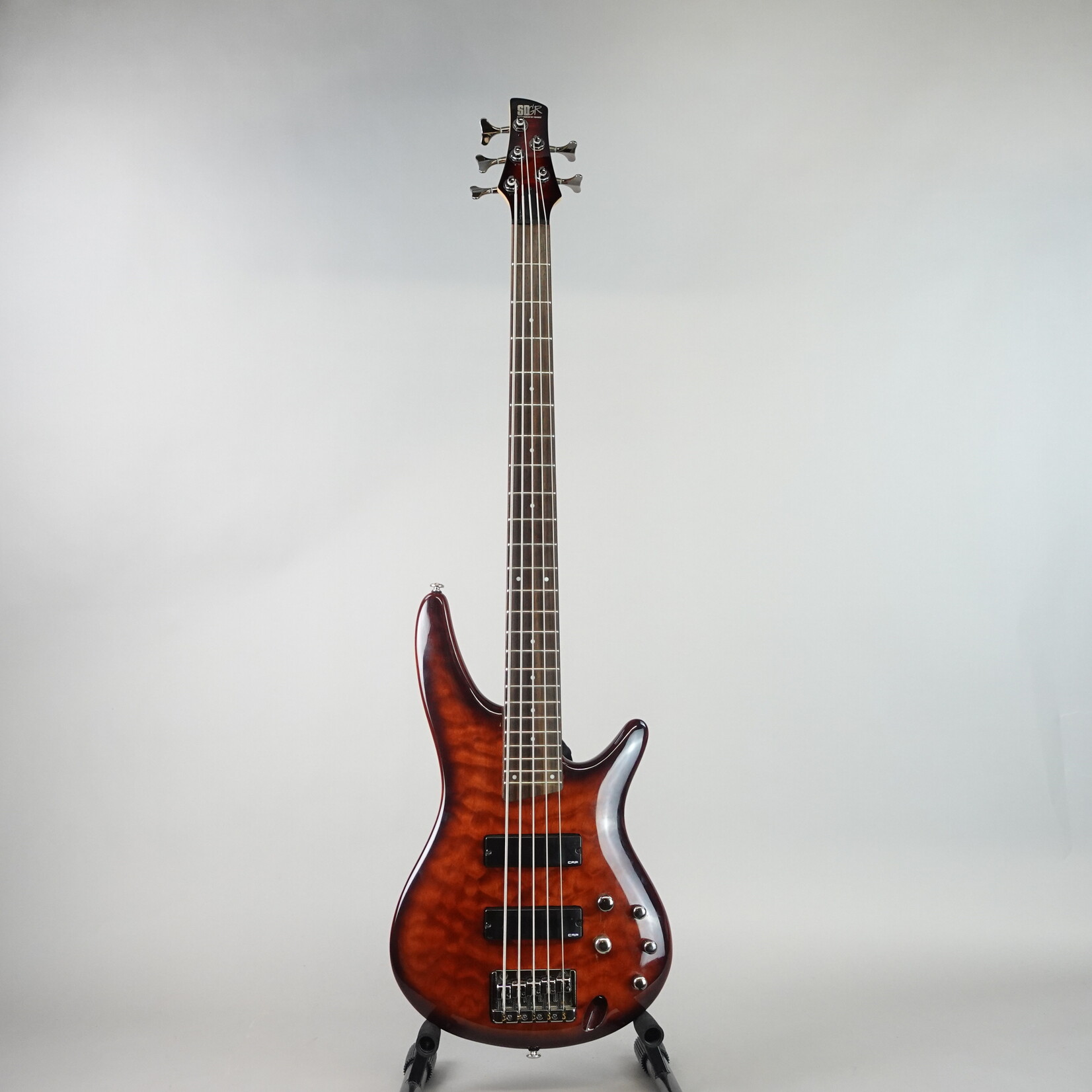 Ibanez SR405QM 5-String Electric Bass - Char Brown Burst (Used)