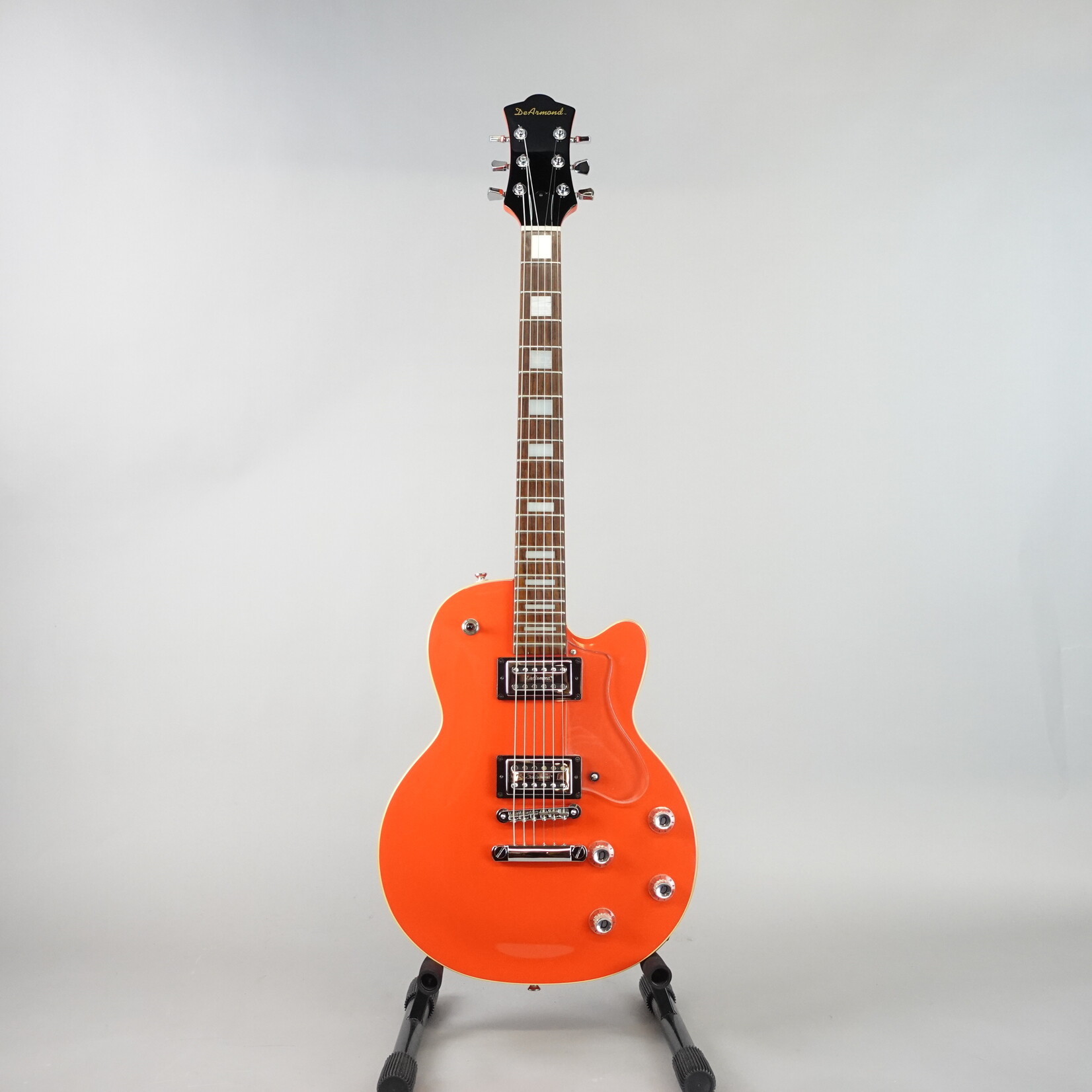 DeArmond M66 Solid Body Electric Guitar - Fiesta Red (Used)