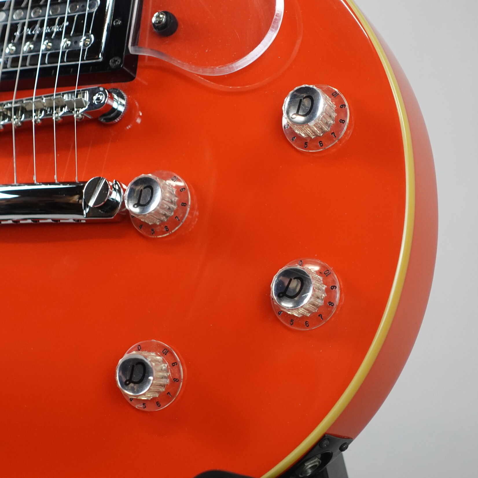 DeArmond M66 Solid Body Electric Guitar - Fiesta Red (Used)