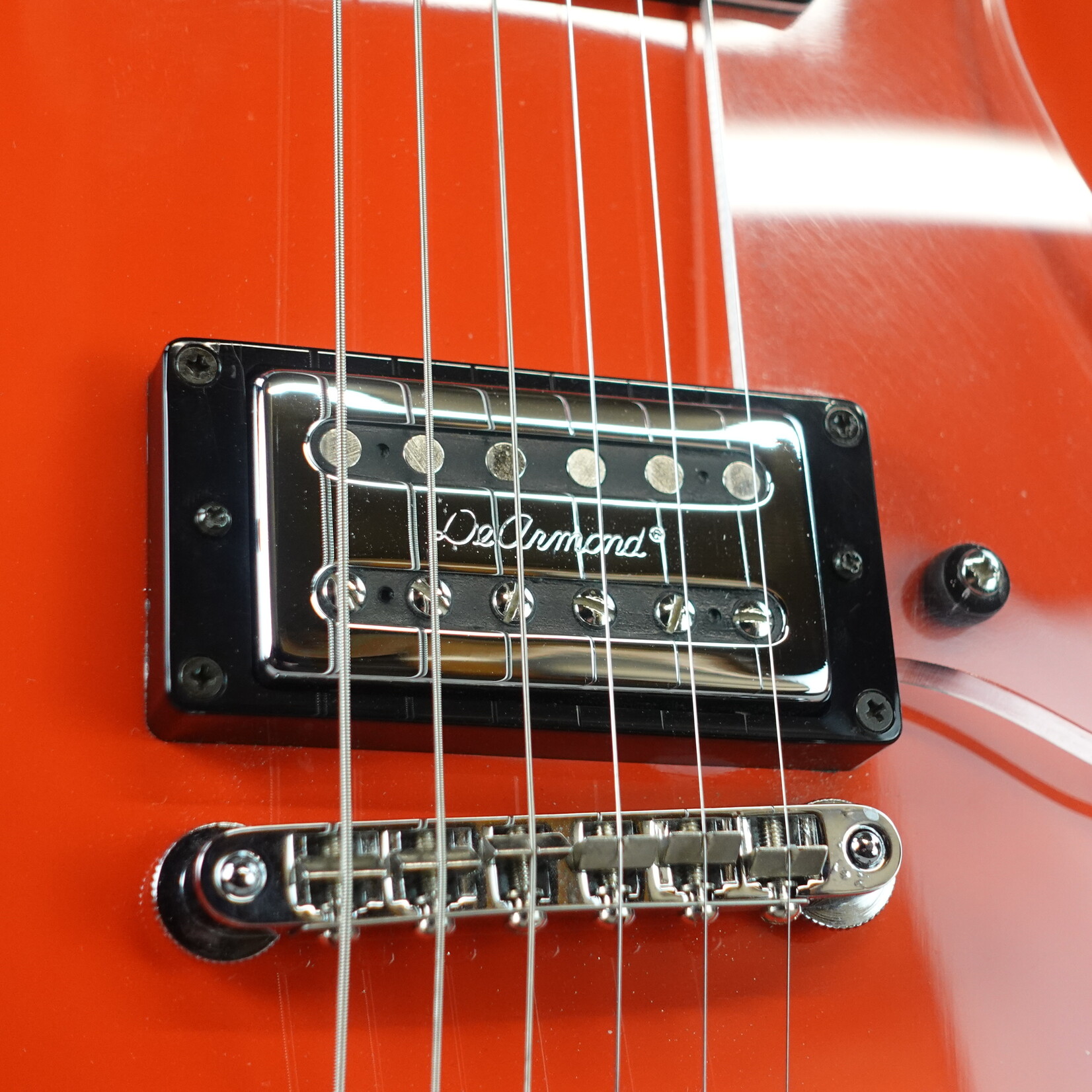 DeArmond M66 Solid Body Electric Guitar - Fiesta Red (Used)