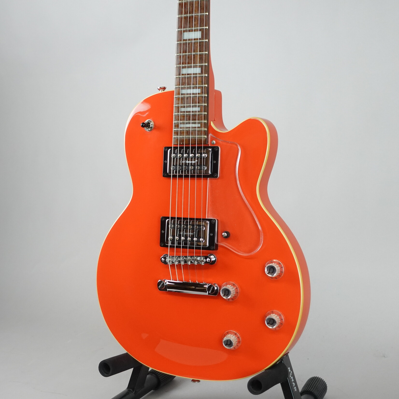 DeArmond M66 Solid Body Electric Guitar - Fiesta Red (Used)