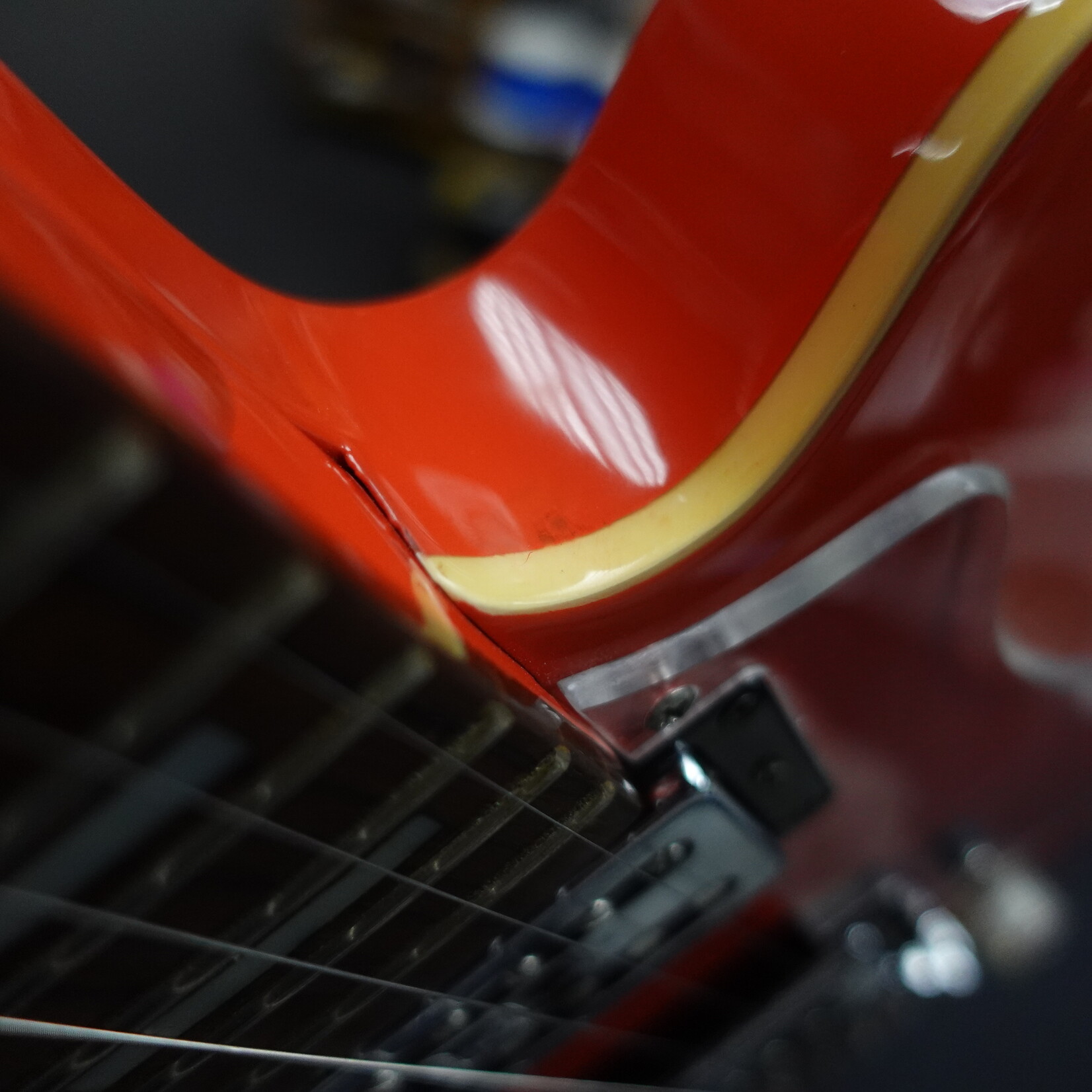 DeArmond M66 Solid Body Electric Guitar - Fiesta Red (Used)