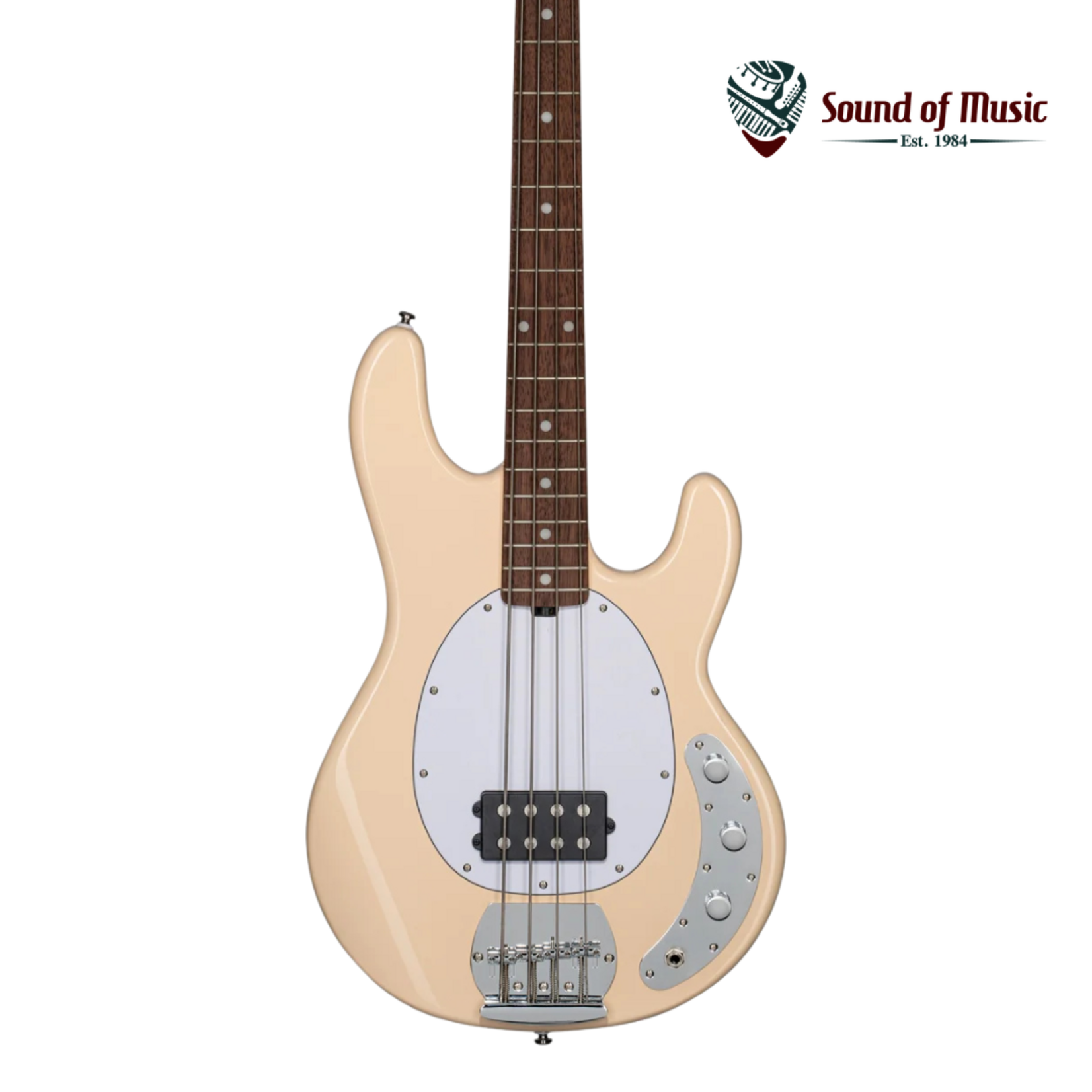 Sterling By Music Man StingRay RAY4 Bass Guitar - Vintage Cream