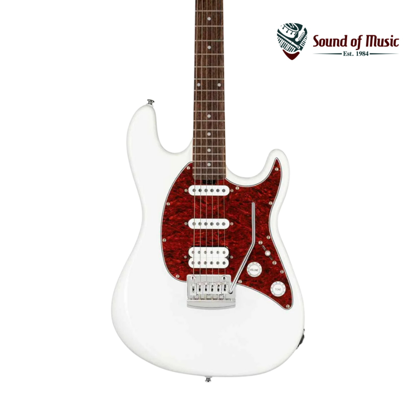 Sterling By Music Man Sub Cutlass HSS Electric Guitar - Olympic White