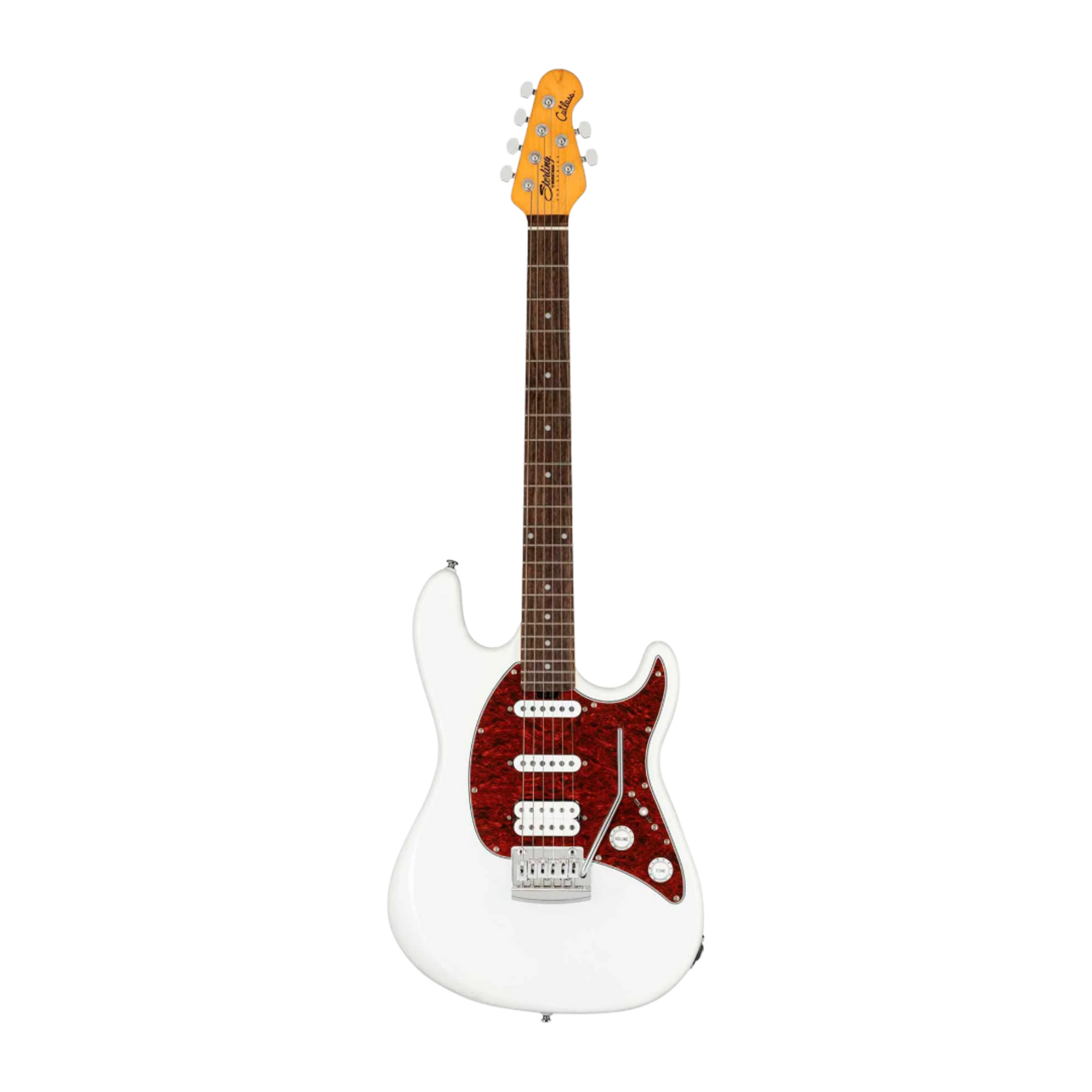 Sterling By Music Man Sub Cutlass HSS Electric Guitar - Olympic White