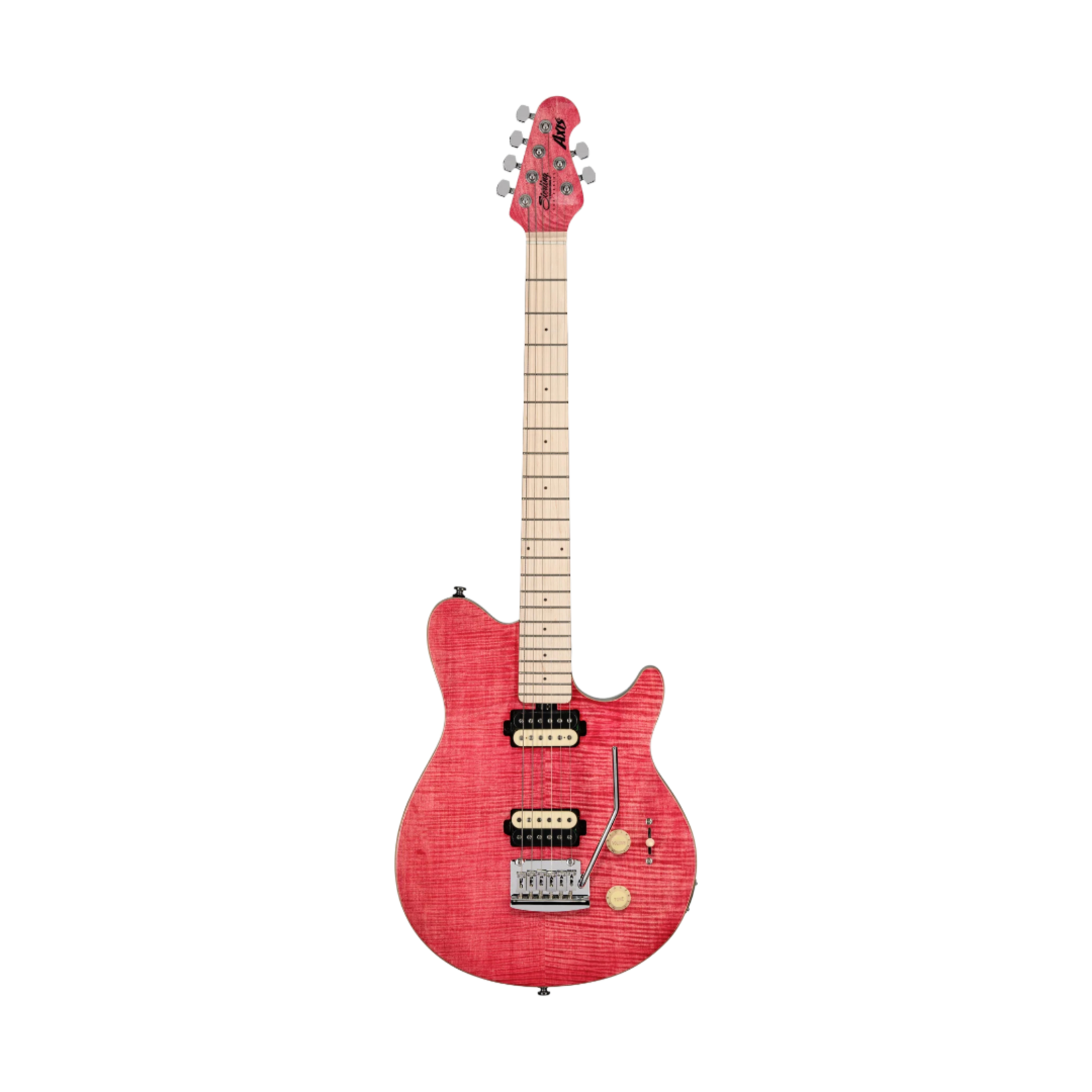 Sterling By Music Man Axis Flame Maple Electric Guitar - Stain Pink