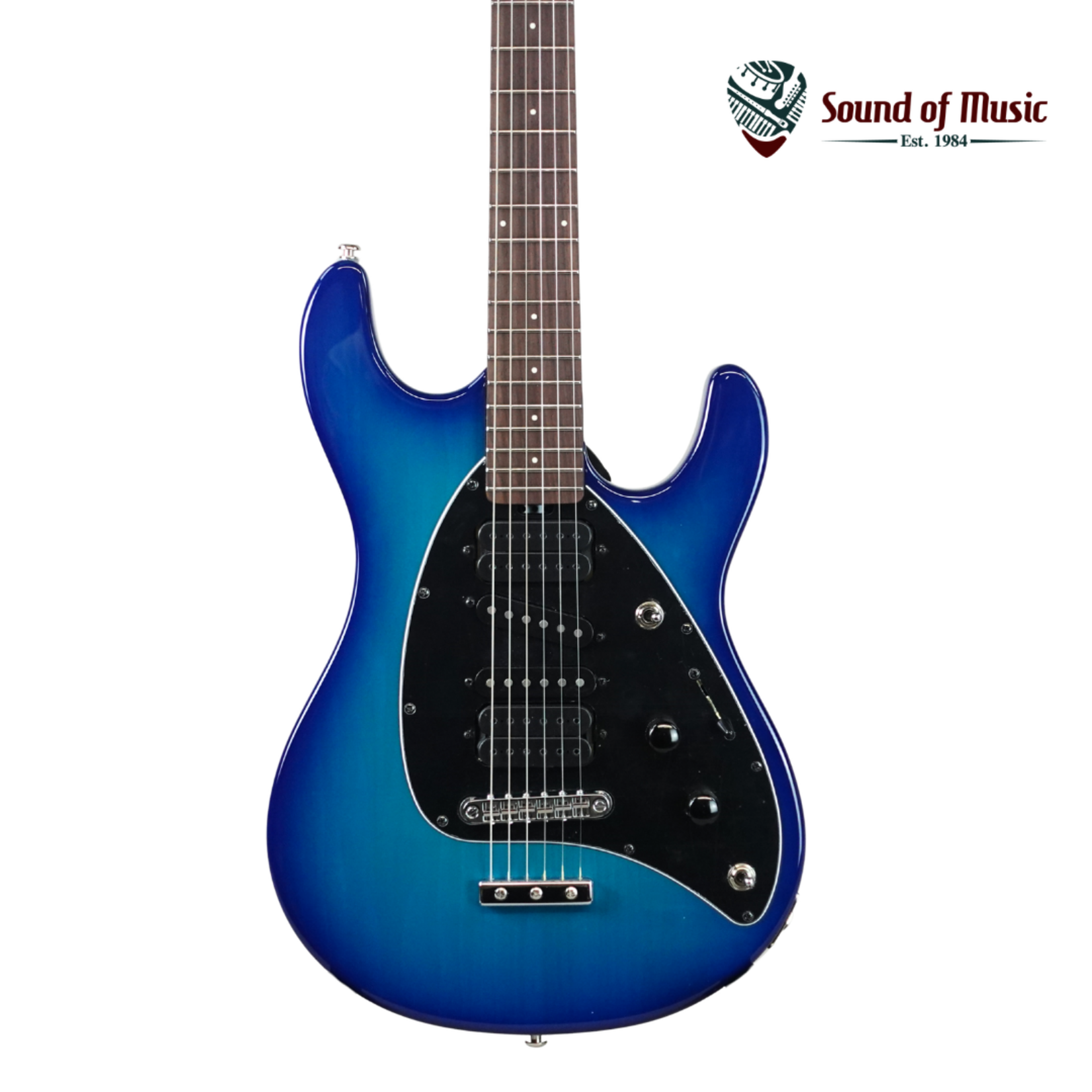 Ernie Ball Music Man Steve Morse Signature Electric Guitar - Morse Blue Burst