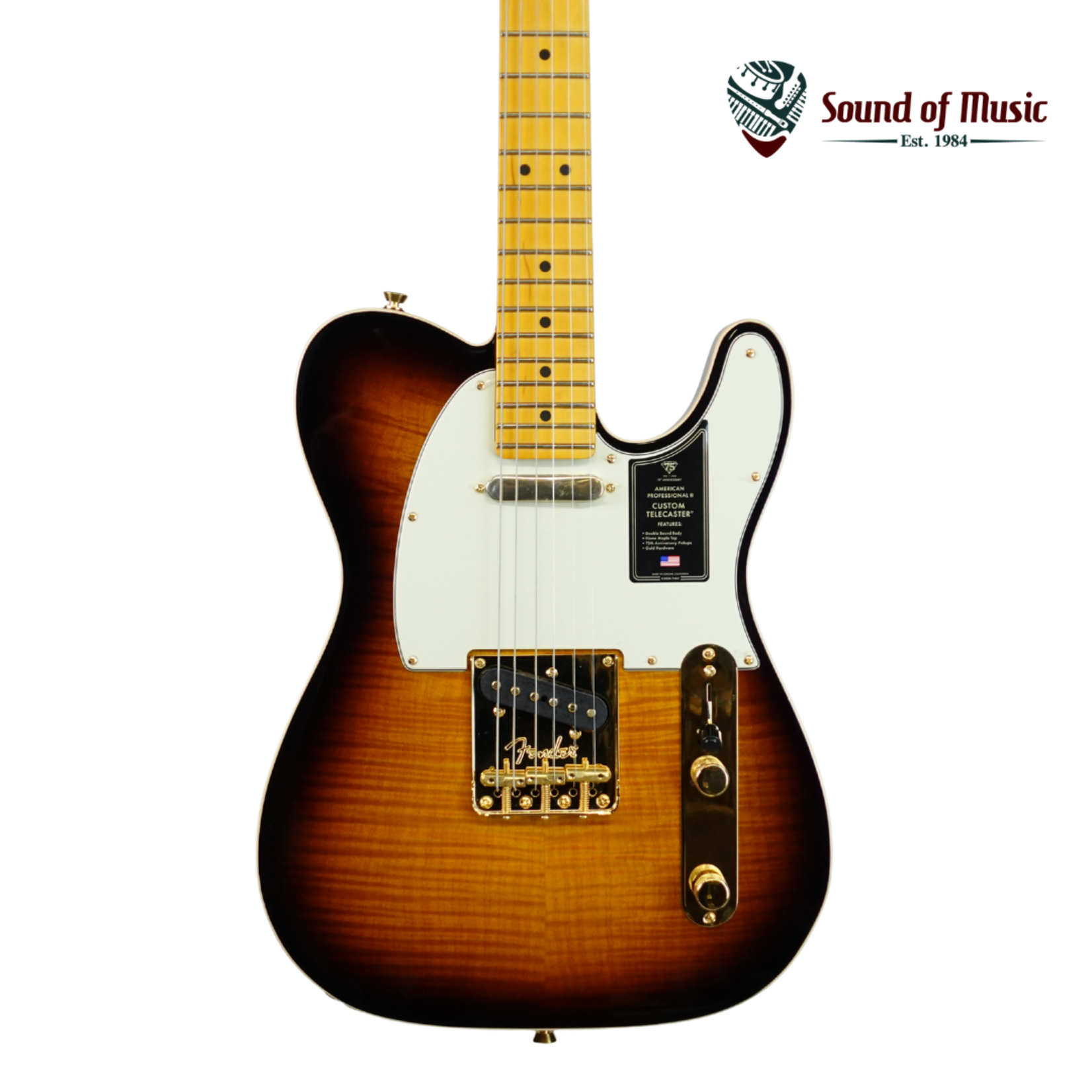Fender 75th Anniversary American Professional Custom Telecaster, Maple Fingerboard W/Case - 2-Color Sunburst