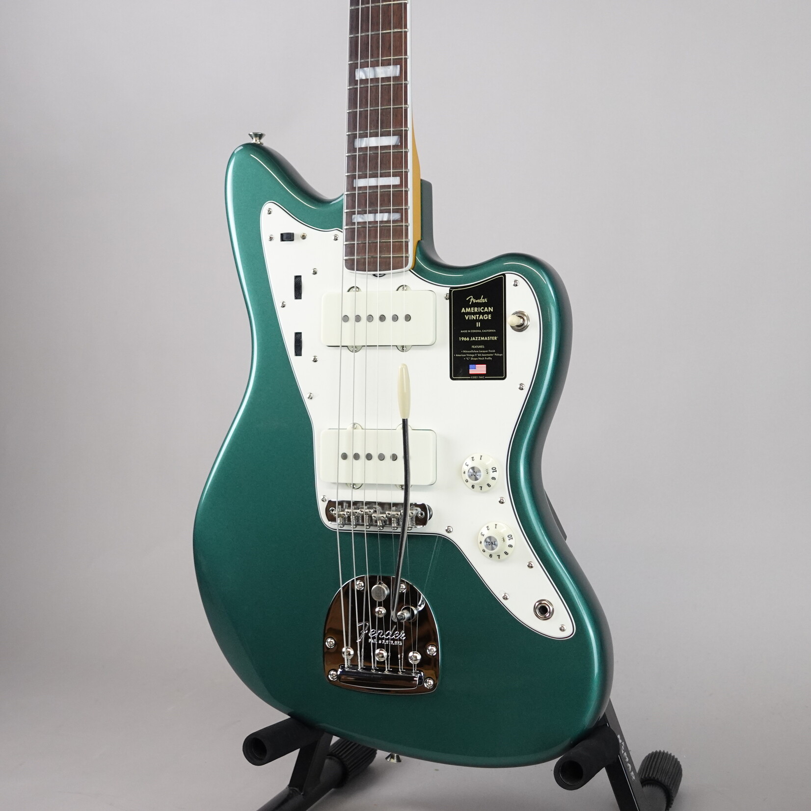Fender American Vintage II 1966 Jazzmaster, Rosewood Fingerboard W/Case - Sherwood Green Metallic