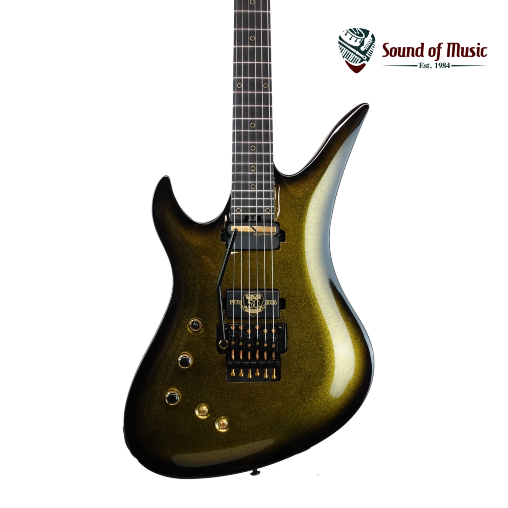 Schecter Avenger FR-S 50th Anniversary Left-Handed Electric Guitar - Gold Burst
