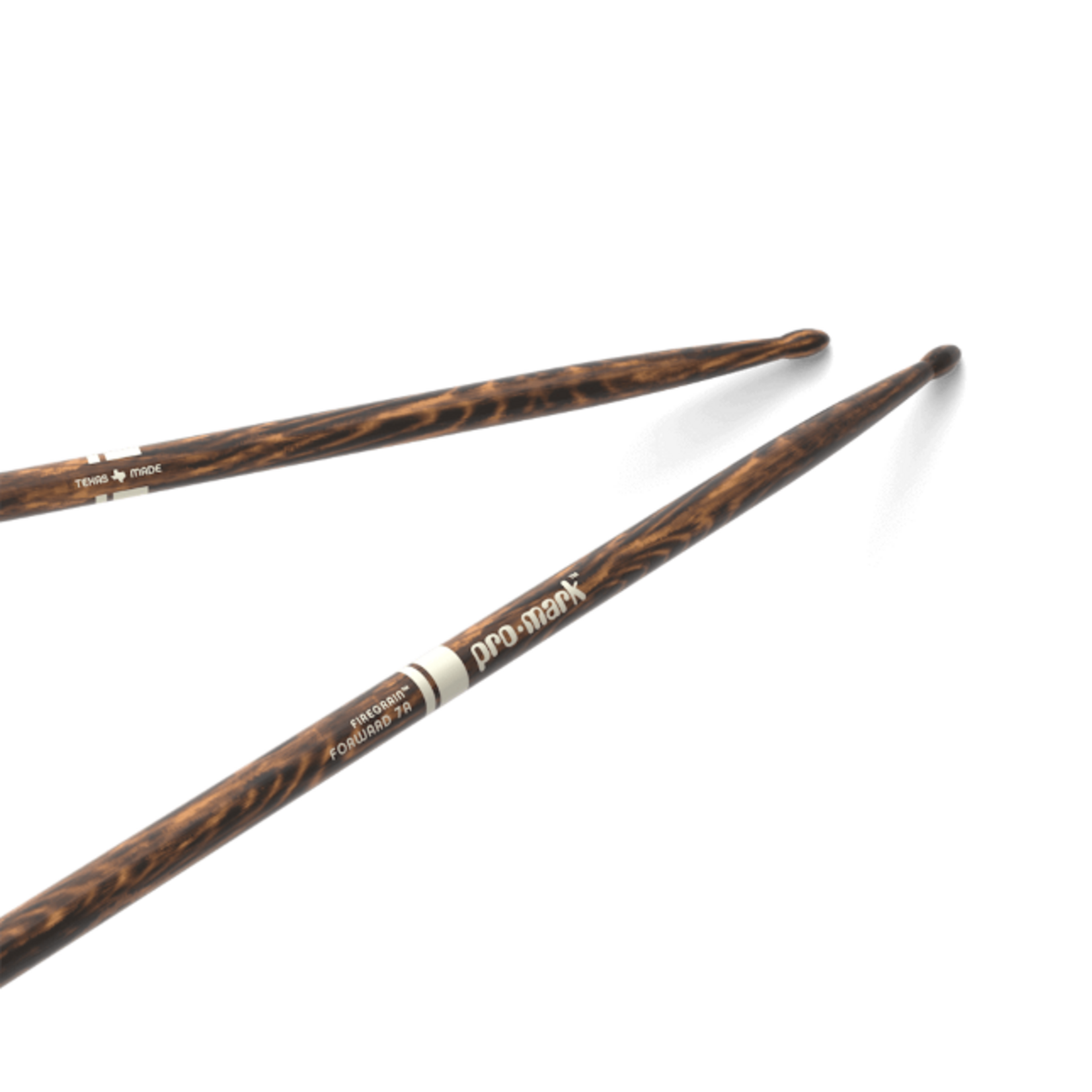 ProMark Classic Forward 7A FireGrain Hickory Drumstick, Oval Wood Tip