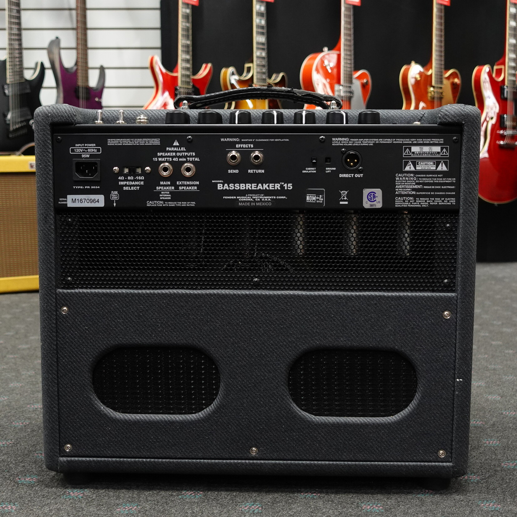 Fender Bassbreaker 15W 1x12 Tube Guitar Combo Amp  - (Used)
