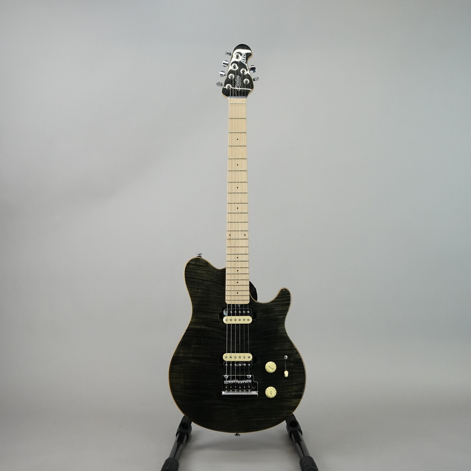 Sterling By Music Man Axis Flame Maple Electric Guitar - Trans Black