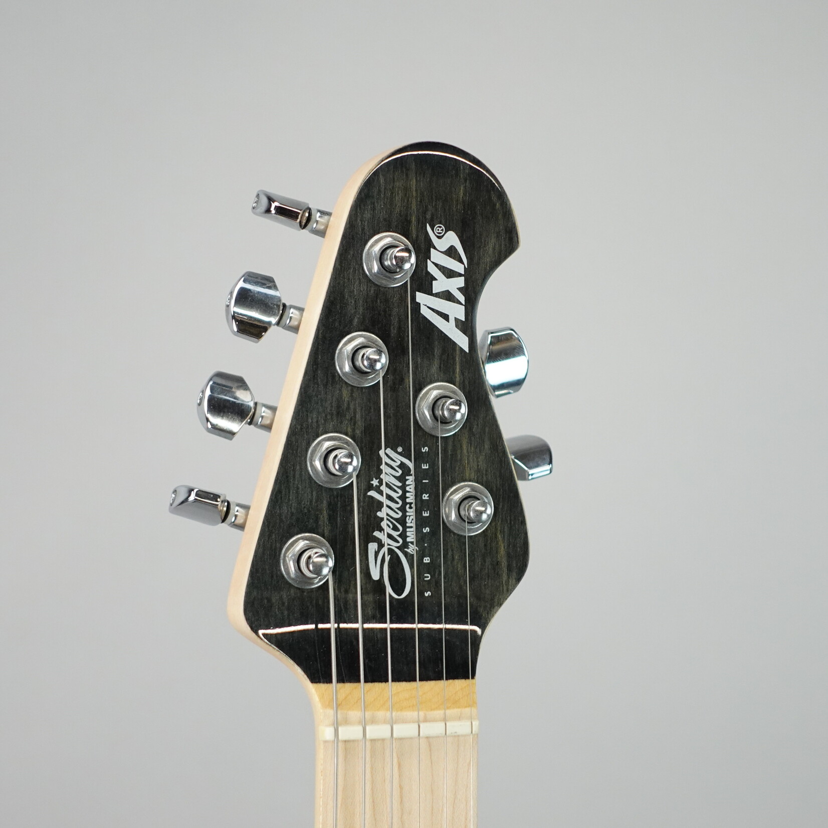 Sterling By Music Man Axis Flame Maple Electric Guitar - Trans Black