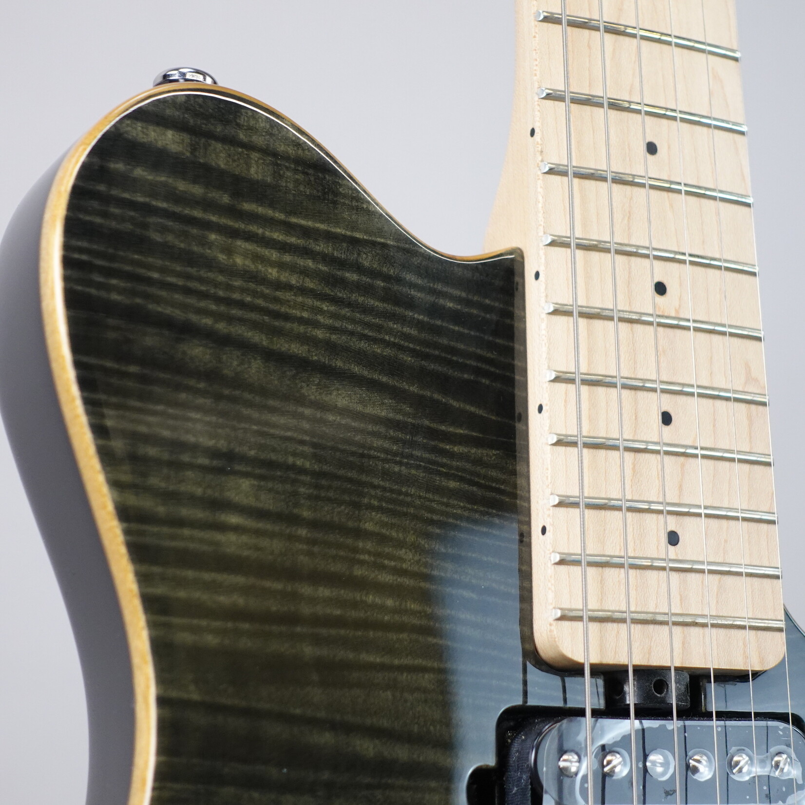 Sterling By Music Man Axis Flame Maple Electric Guitar - Trans Black
