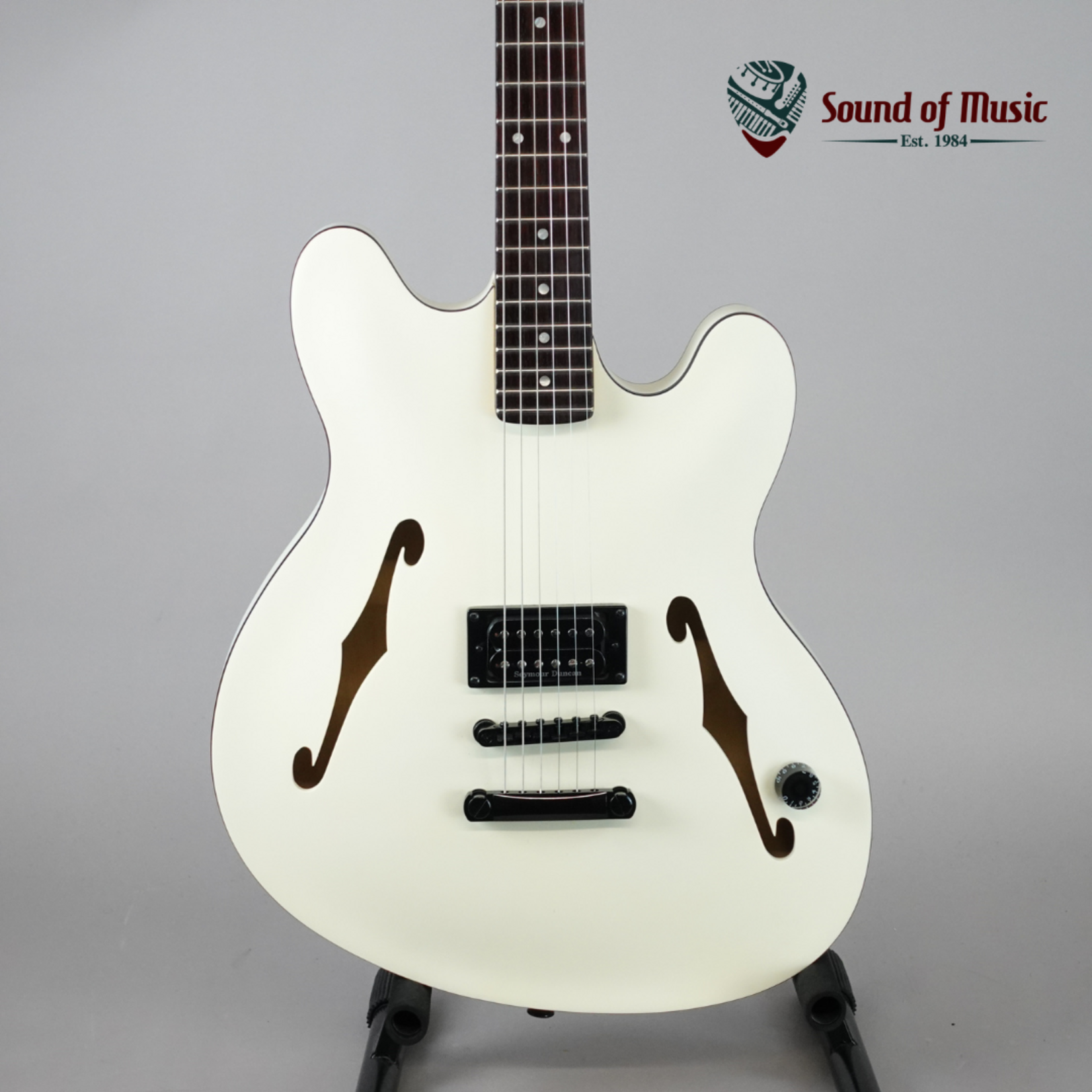 Fender Tom DeLonge Starcaster Semi-Hollowbody Electric Guitar - Satin Olympic White (Used)