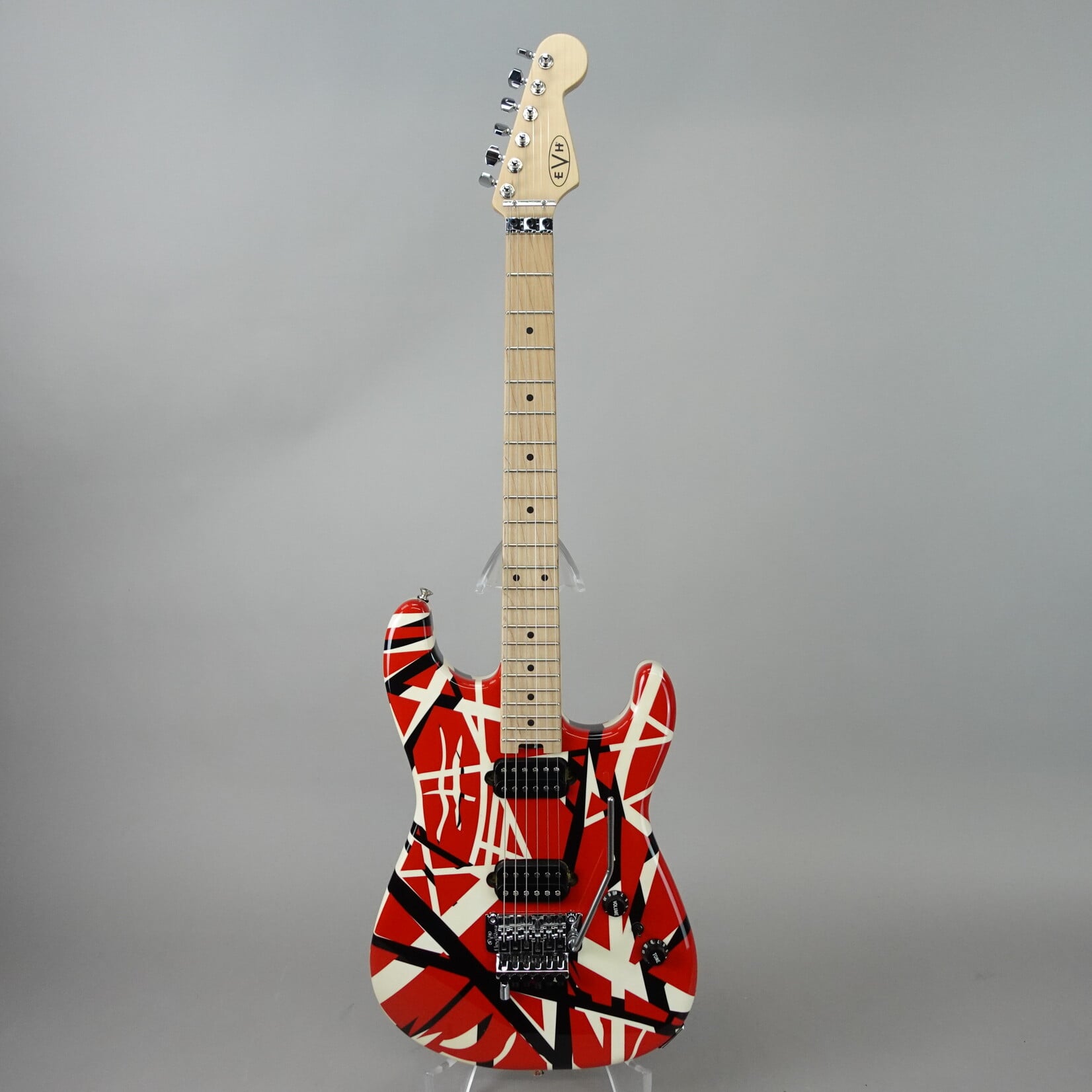 EVH Striped Series Red with Black Stripes W/ Added Neck Pickup (Used)