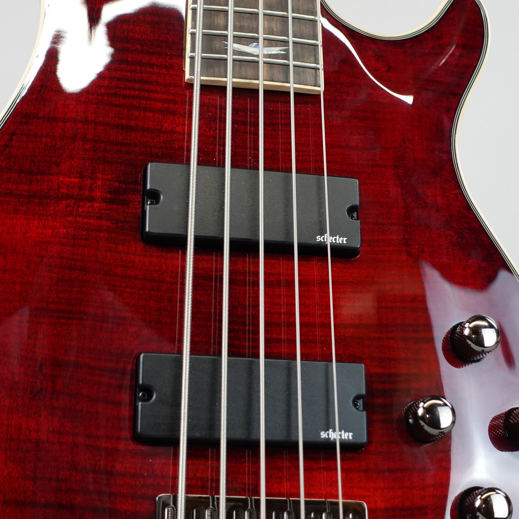 Schecter Diamond Series Extreme 5-String Electric Bass - Black Cherry Transparent (Used)