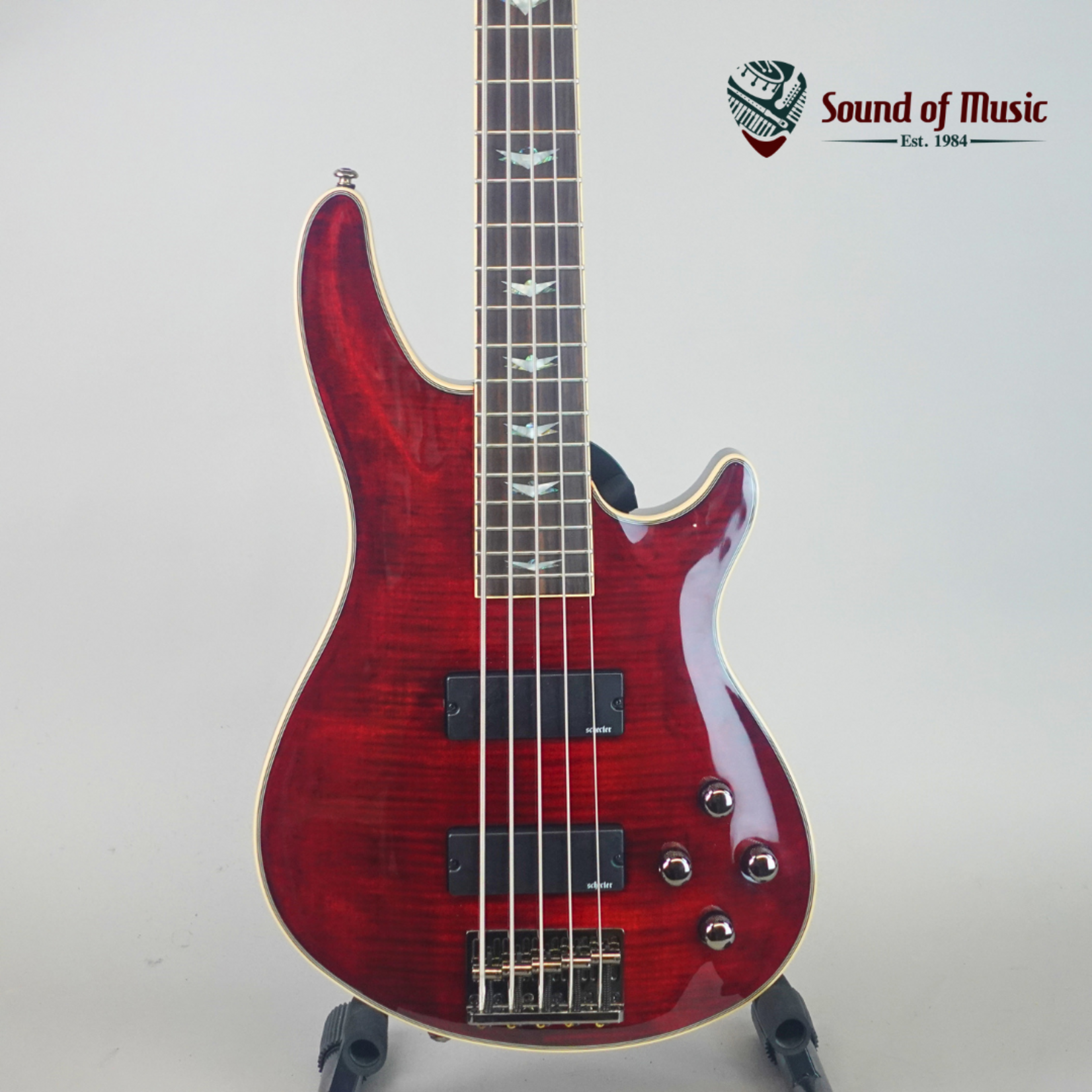 Schecter Diamond Series Extreme 5-String Electric Bass - Black Cherry Transparent (Used)