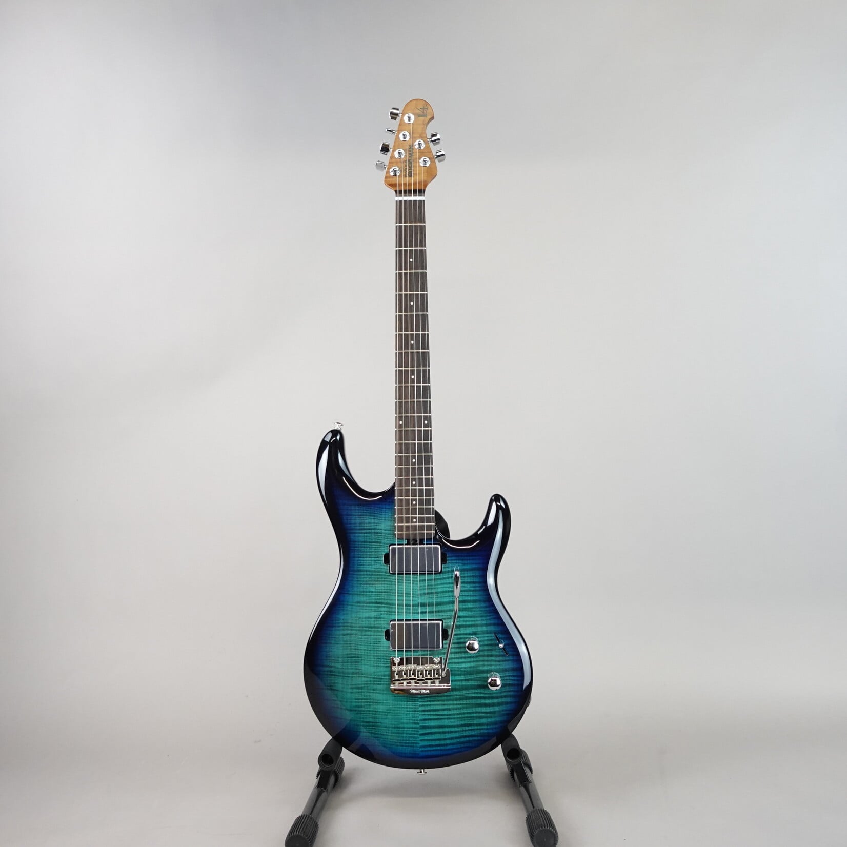 Ernie Ball Music Man Luke 4 Maple Top, Roasted Neck HH Electric Guitar - Blue Flame