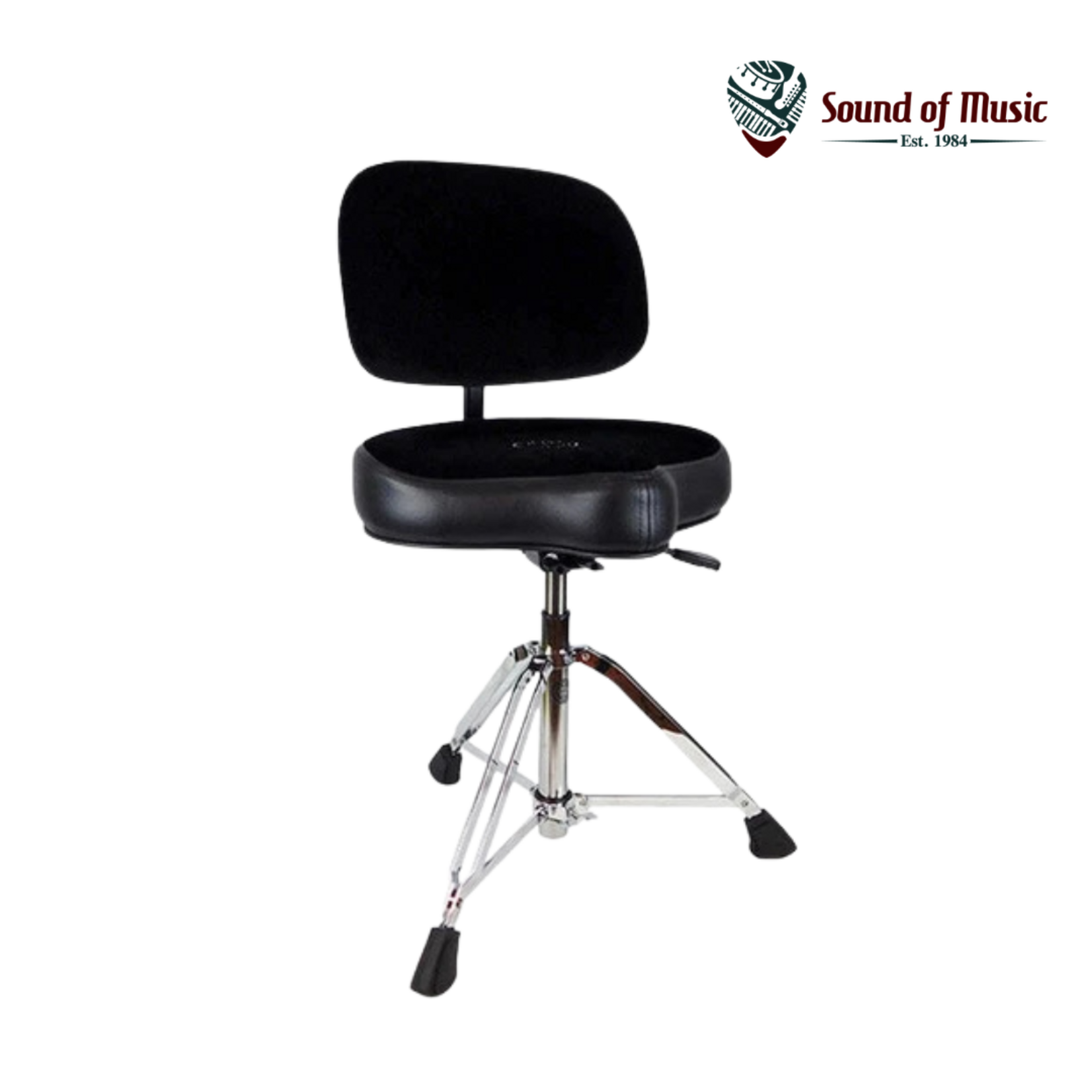 Roc-N-Soc Nitro Extended Gas Drum Throne with Original Saddle & Back - Black
