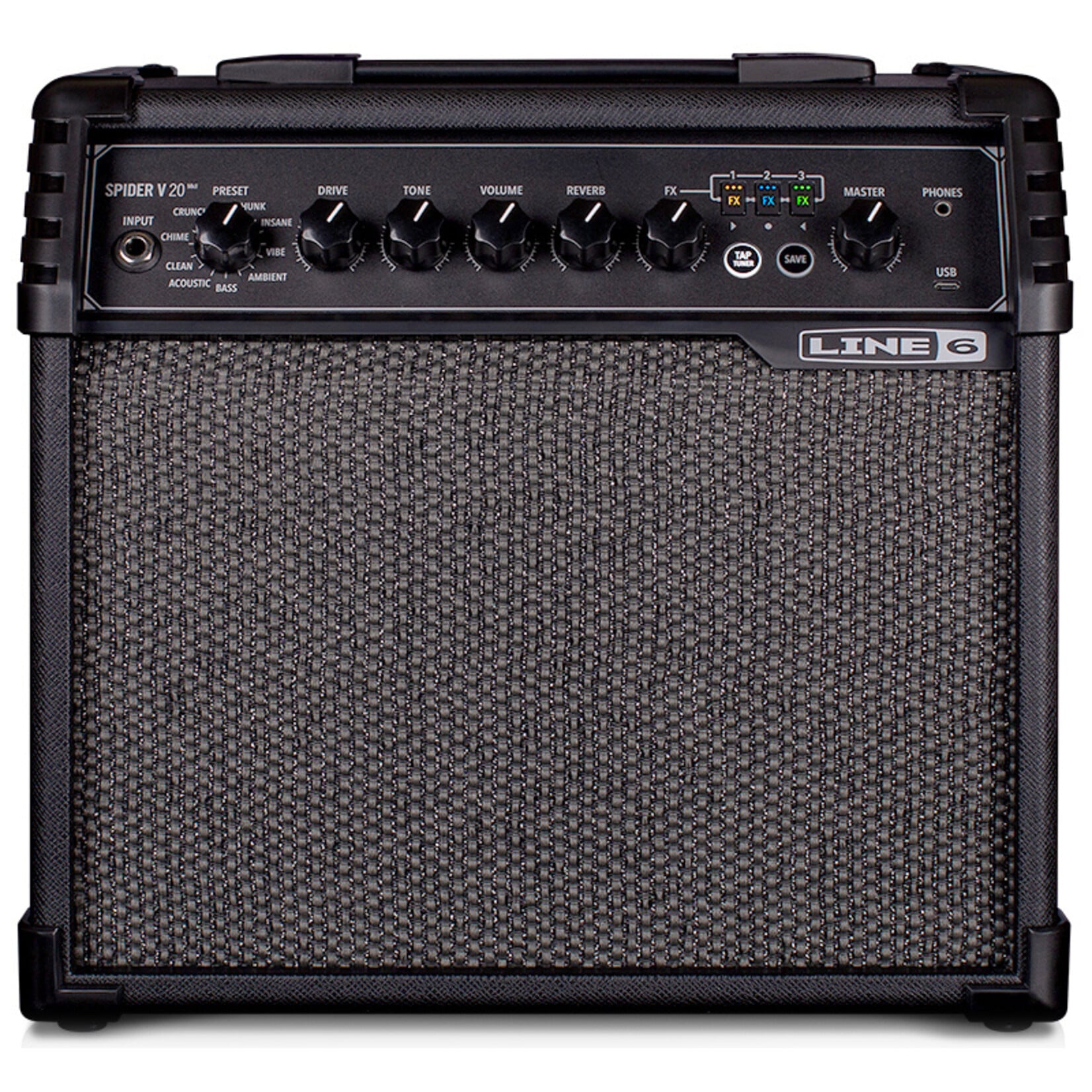 Line 6 Spider V 20 MkII 1 x 8-inch 20-Watt Modeling Combo Amp