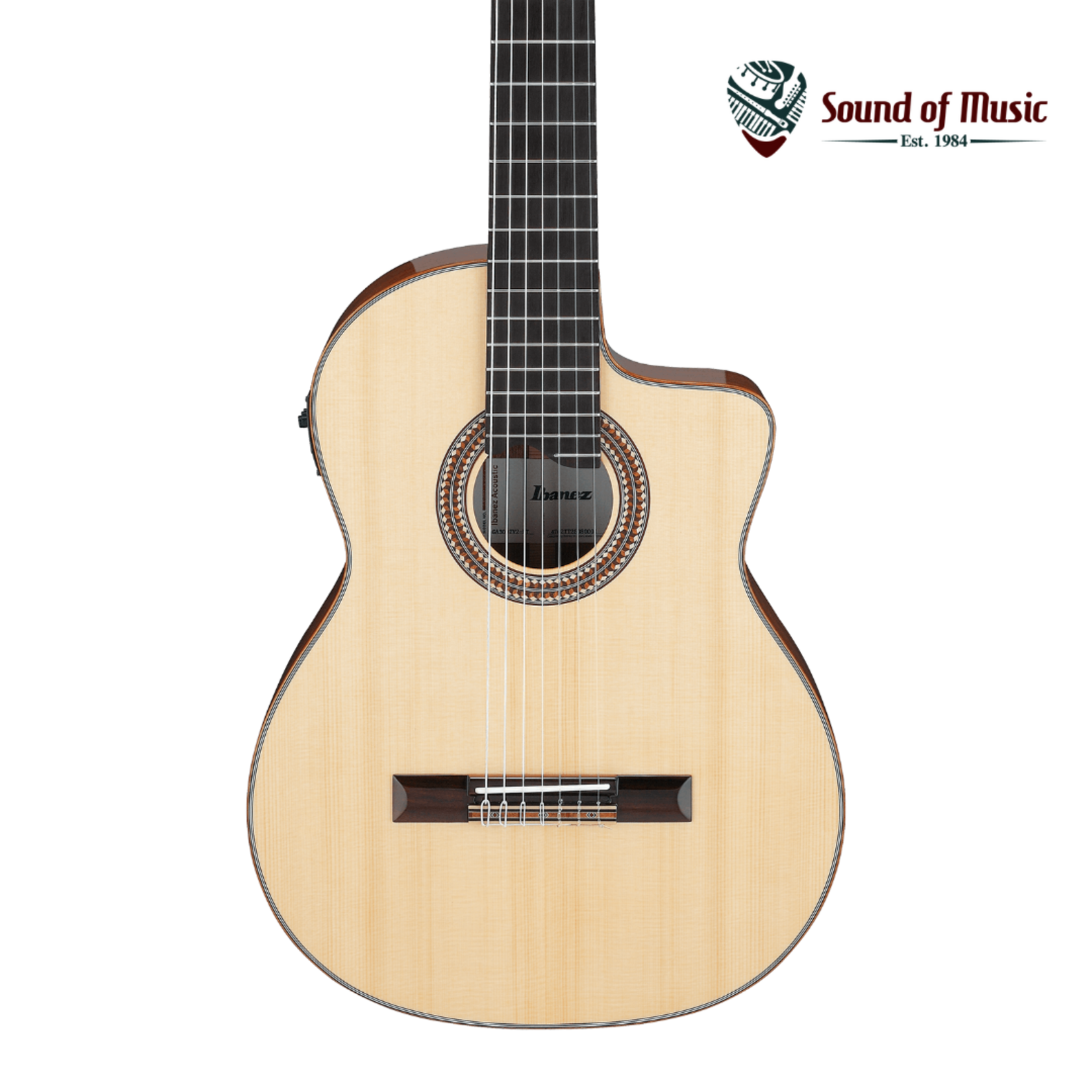 Ibanez GA3007CE Cutaway Classical 7-string Acoustic-Electric Guitar W/Case - Natural