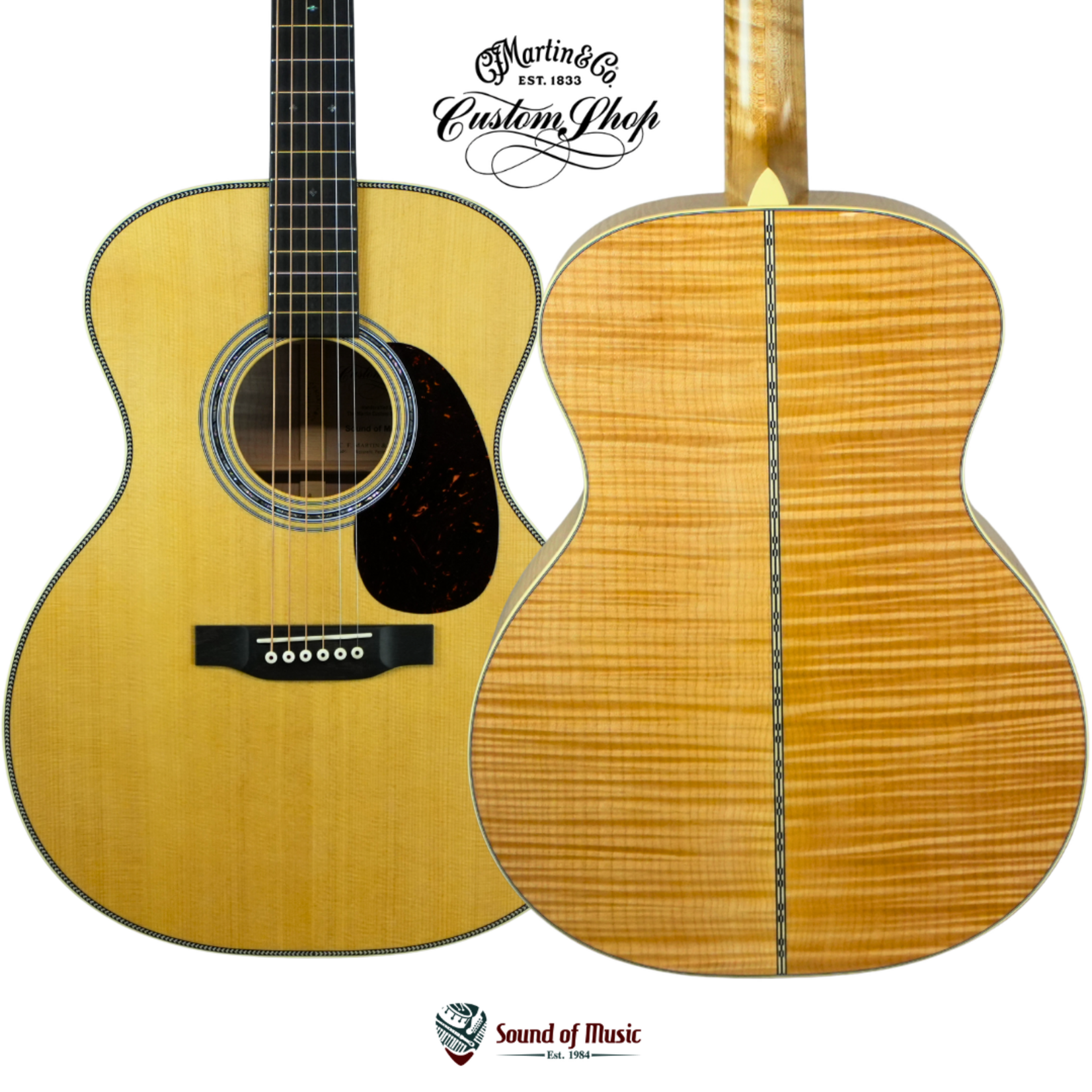 Martin Custom Shop Grand Performance Acoustic Guitar W/Hardshell Case – AAA Pacific Big Leaf Flamed Maple