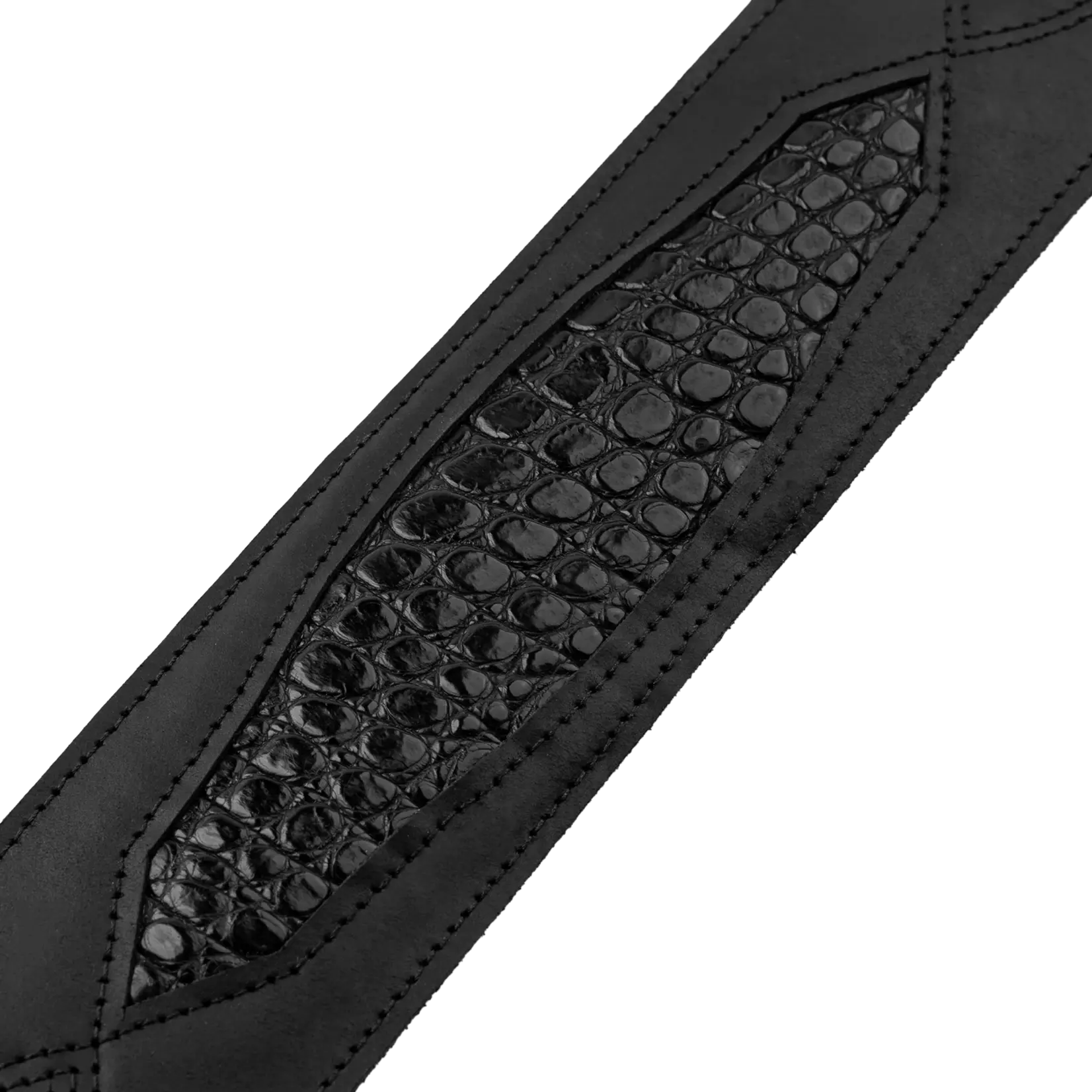 Levy's Select Exotic Series Guitar Strap - Black, Crocodile Leather