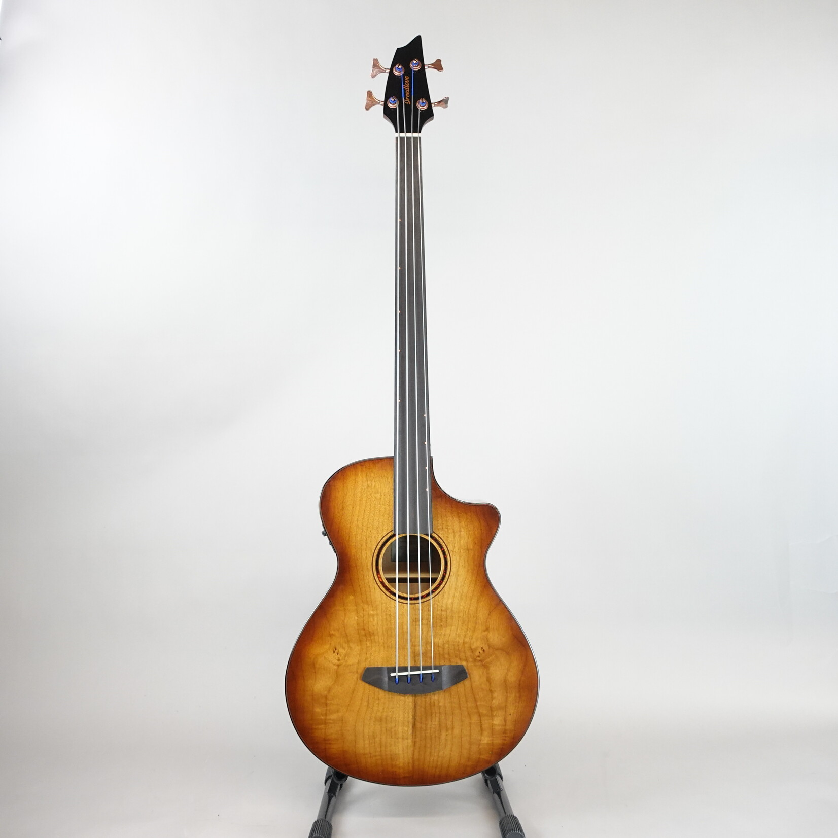 Breedlove Pursuit Exotic S Concerto Amber Fretless Bass CE Myrtlewood - (Used)
