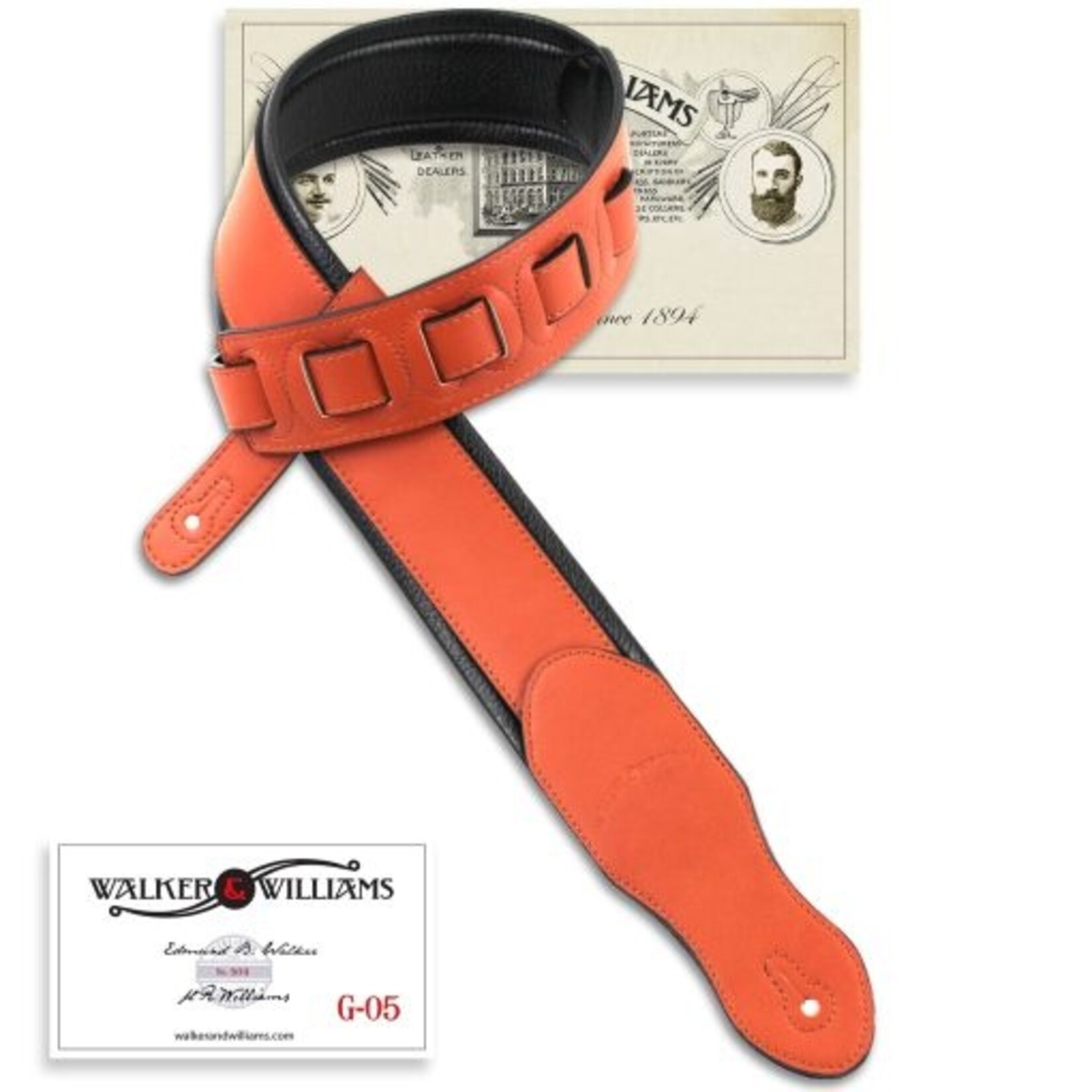 Walker & Williams G-05 Matte Finish Terra Cotta Tan Strap with Padded Glove Leather Back