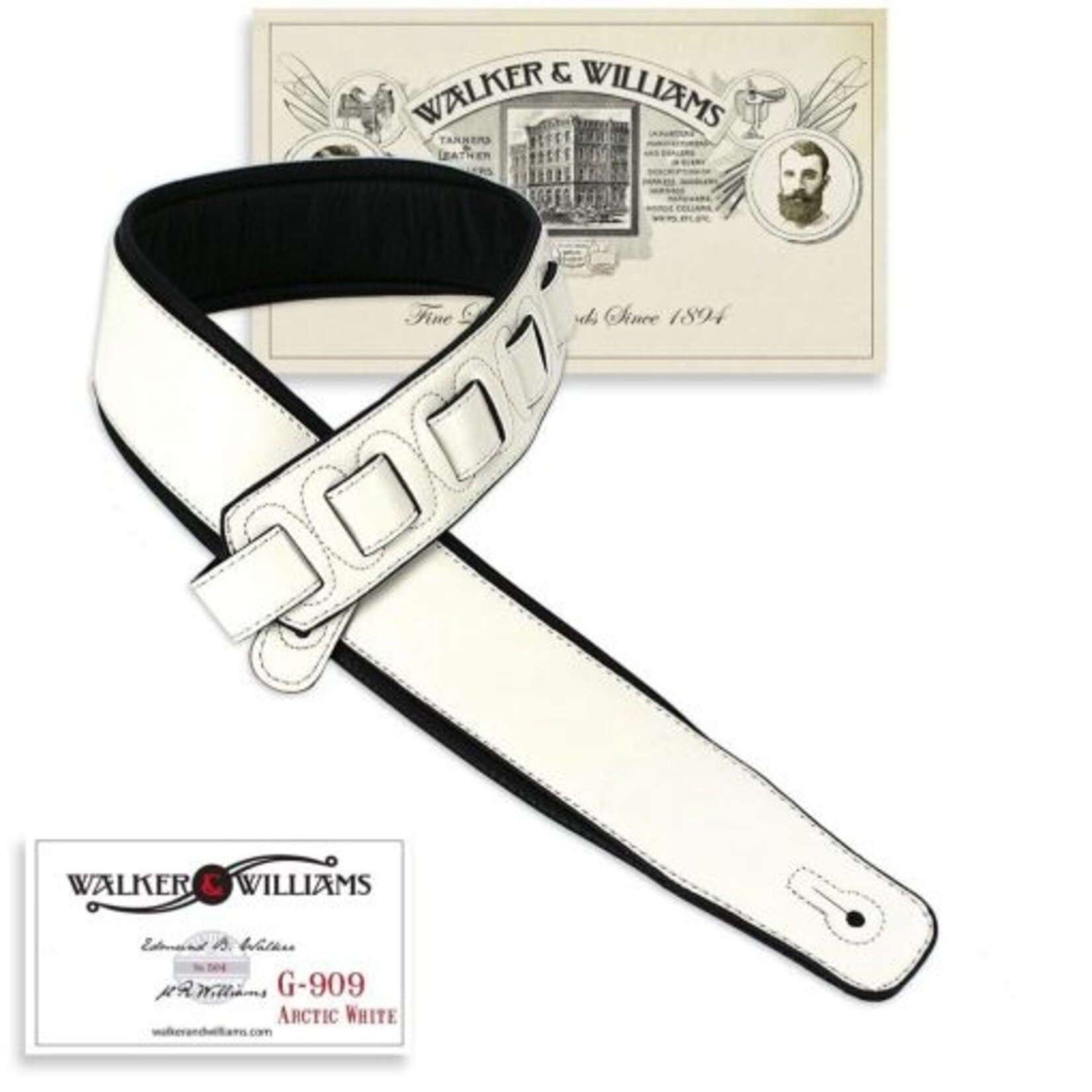 Walker & Williams G-909 Aged Cream Strap Padded Glove Leather Back