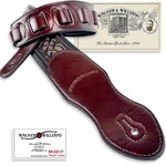 Walker & Williams KB-07 Walnut Brown With Black Art Celtic Knot Full Grain Carving Leather Padded Strap