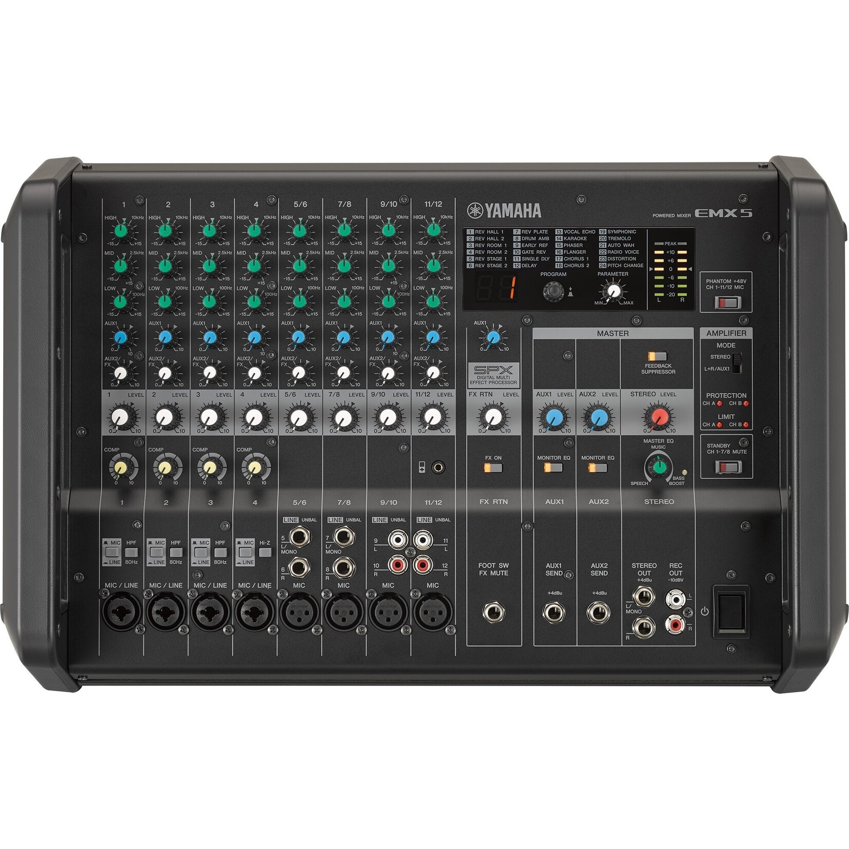 Yamaha EMX5 12-Channel 1260W Powered Mixer