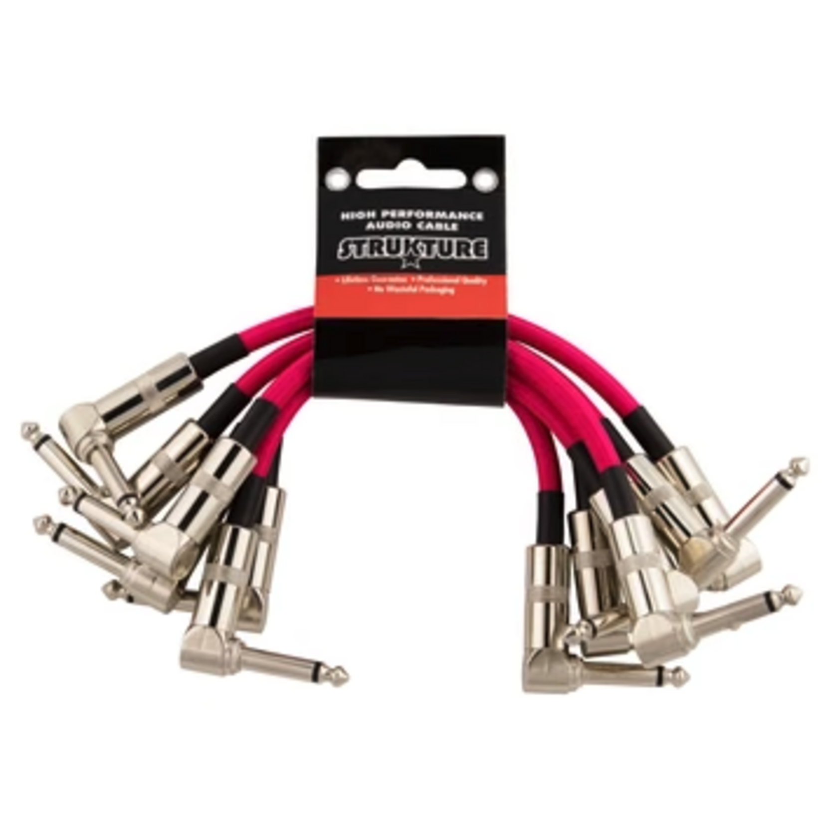 Strukture 6 in Patch Cable - Pink Panic 6 Pack